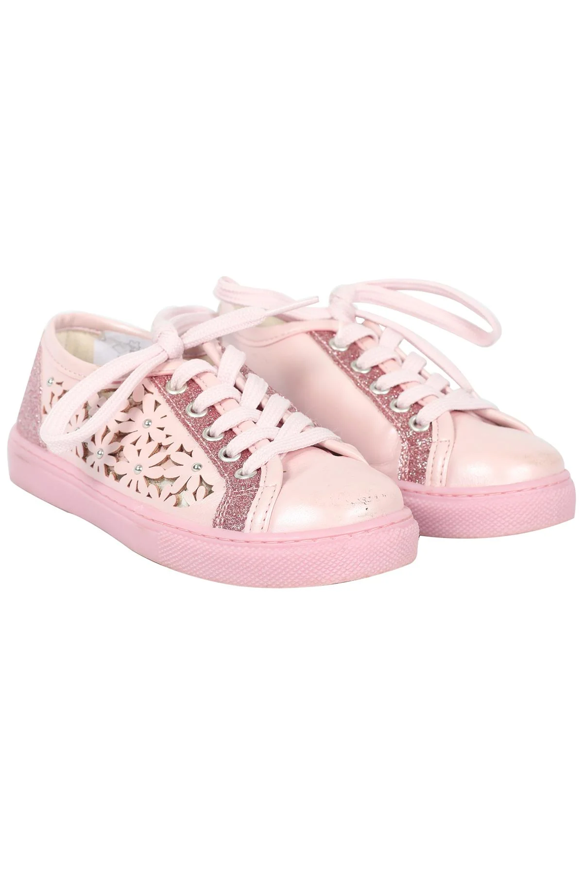 MONNALISA KIDS GIRLS LEATHER SNEAKERS EU 29 UK 11 - Image 6