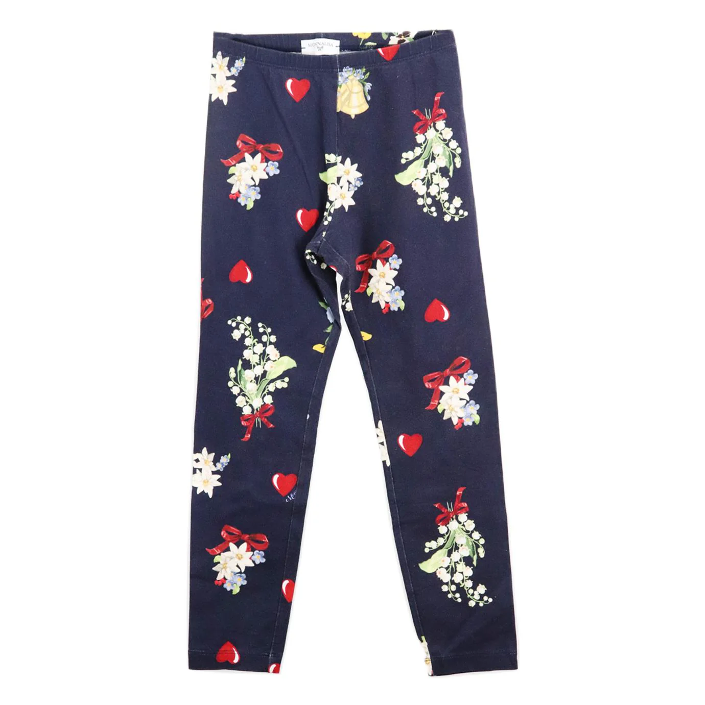 MONNALISA KIDS GIRLS SET OF TWO PRINTED COTTON LEGGINGS 8 YEARS - Image 2