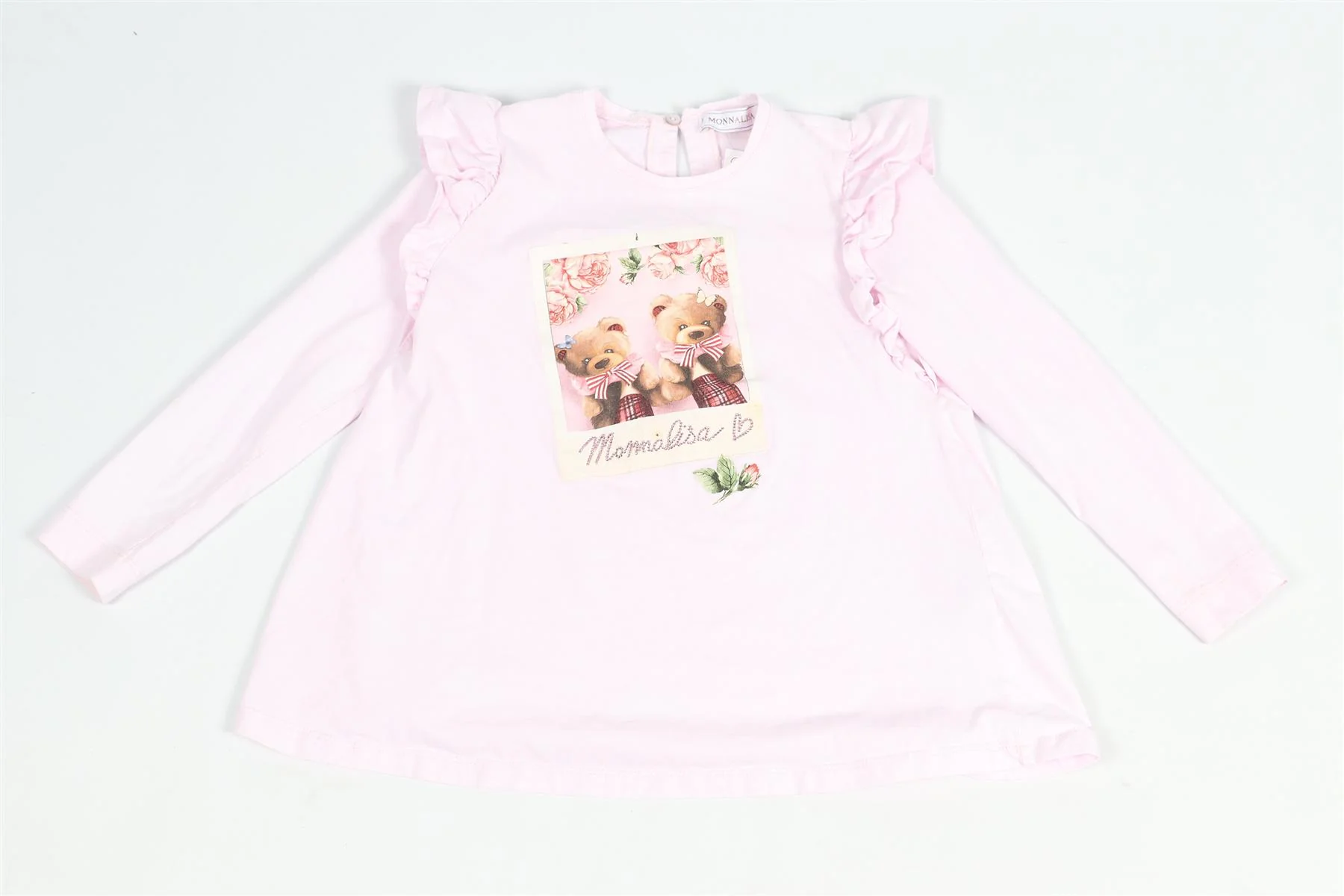 MONNALISA PINK AND WHITE KIDS GIRLS SET OF 3 COTTON TOPS 6 YEARS - Image 3