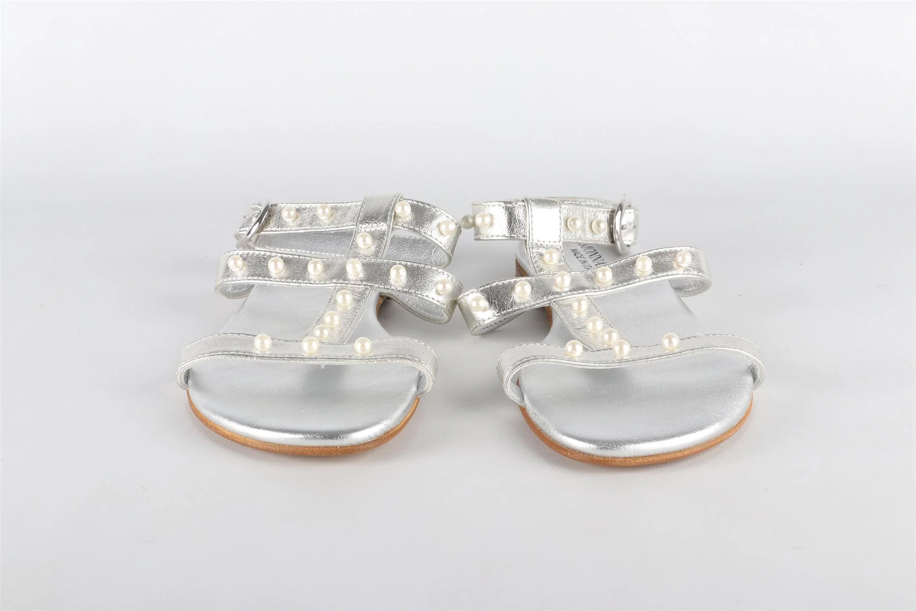 MONNALISA SILVER KIDS GIRLS SANDALS EU 36 UK 3.5 US 4.5 - Image 3