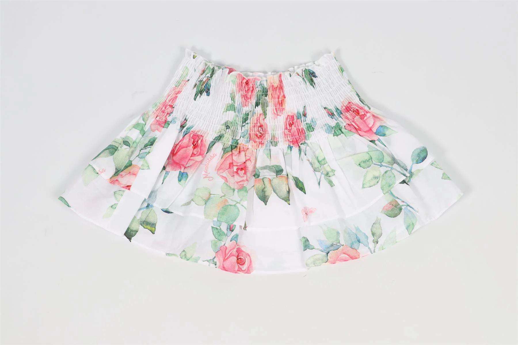 MONNALISA WHITE KIDS GIRLS COTTON SKIRT 8 YEARS - Image 2
