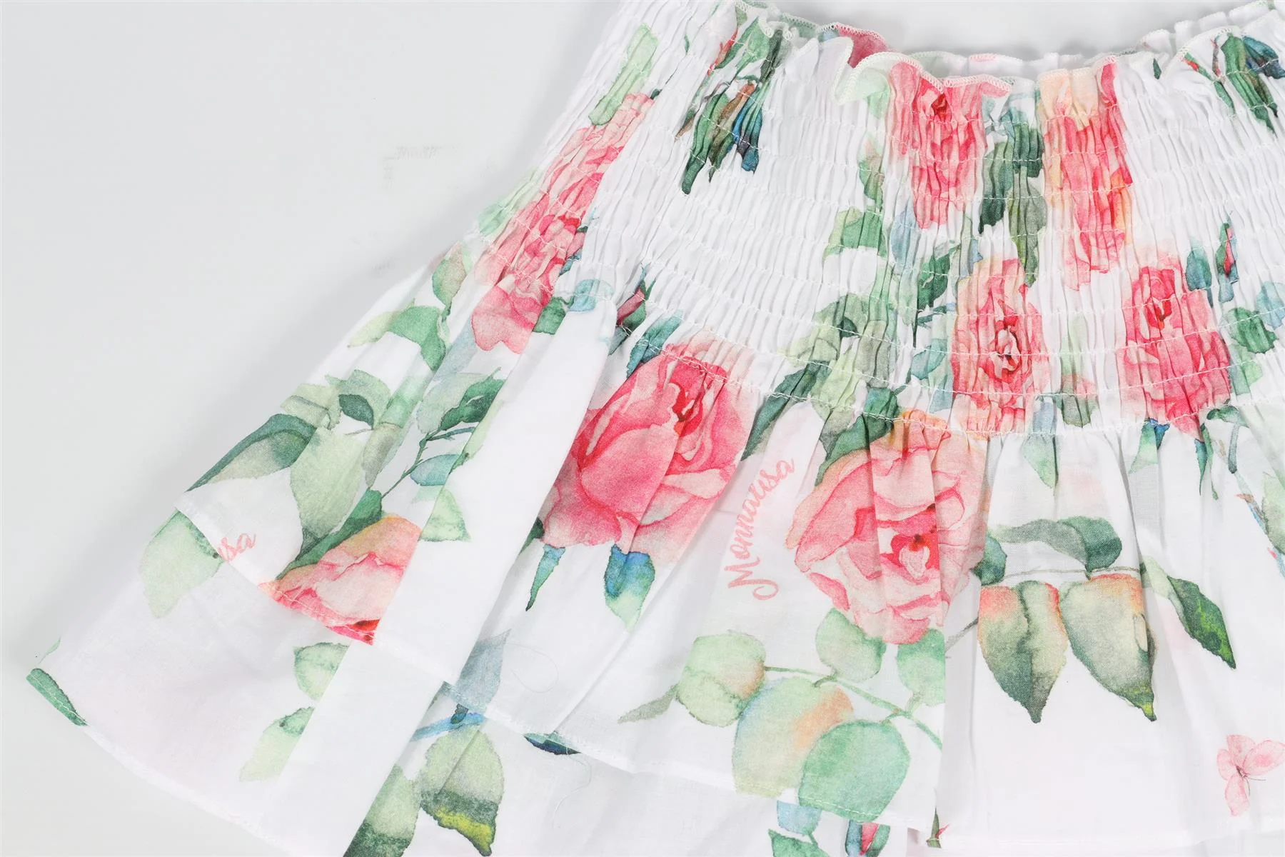 MONNALISA WHITE KIDS GIRLS COTTON SKIRT 8 YEARS - Image 3
