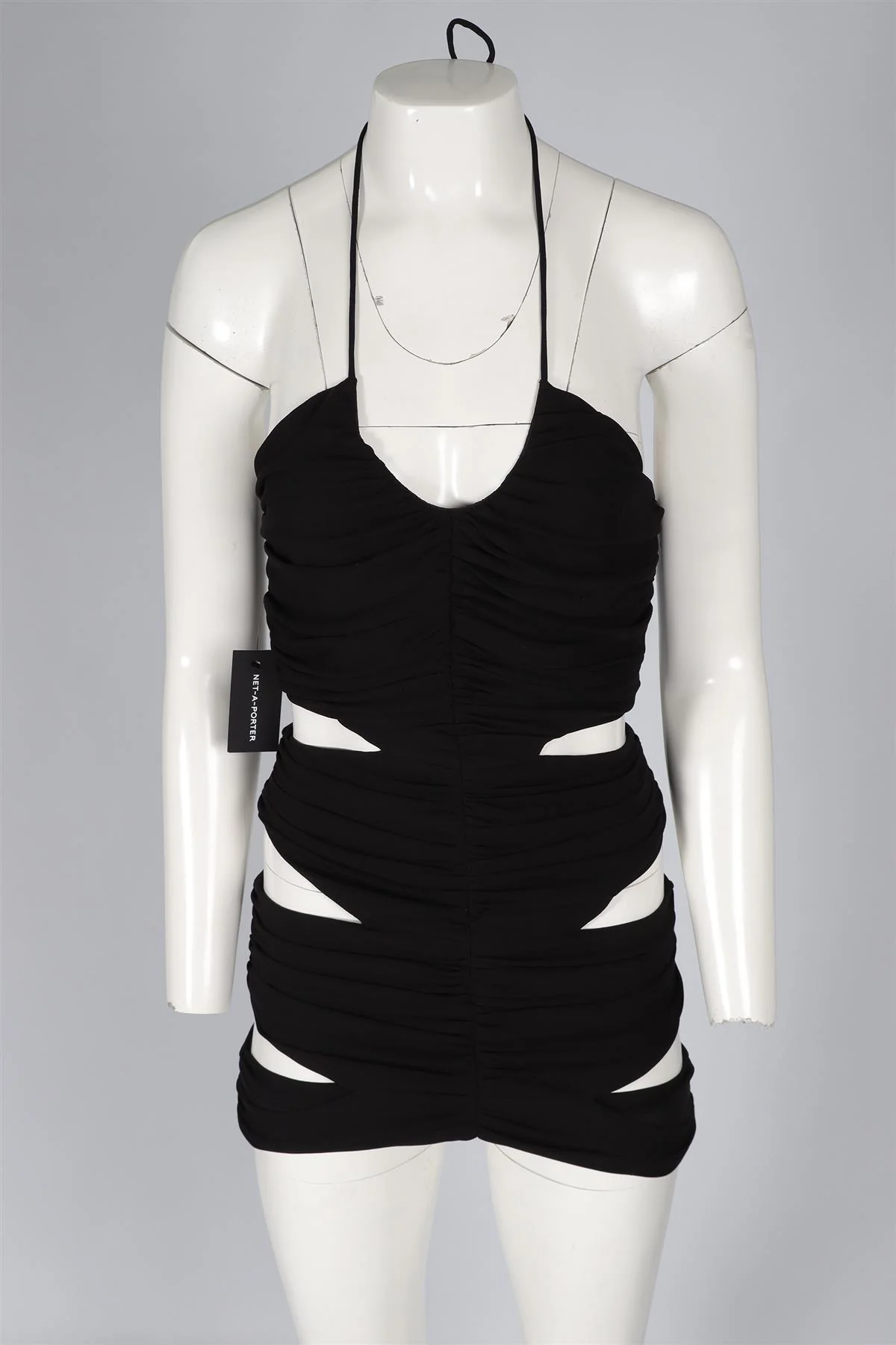 MÔNOT BLACK CREPE MINI DRESS - Image 2