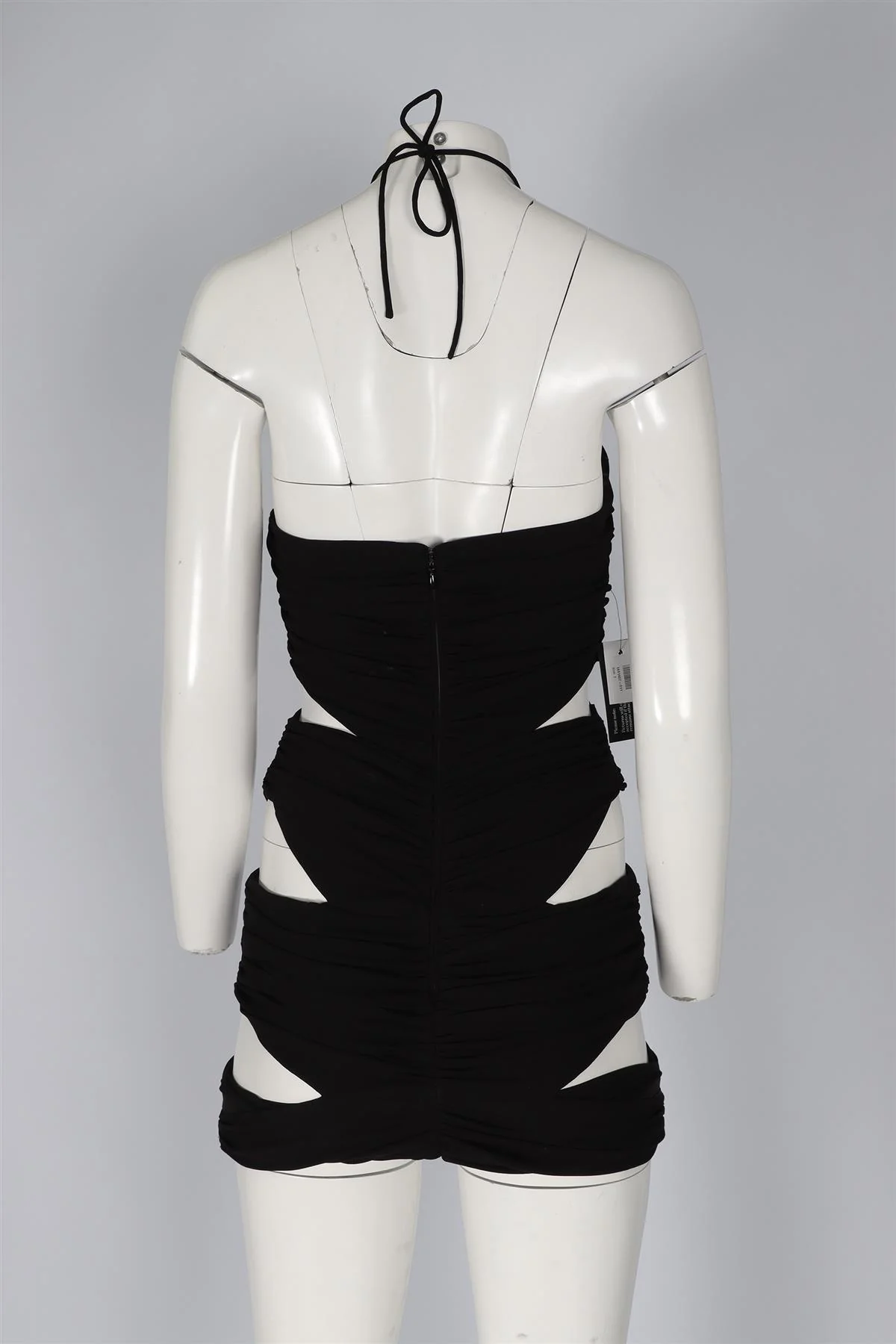 MÔNOT BLACK CREPE MINI DRESS - Image 4