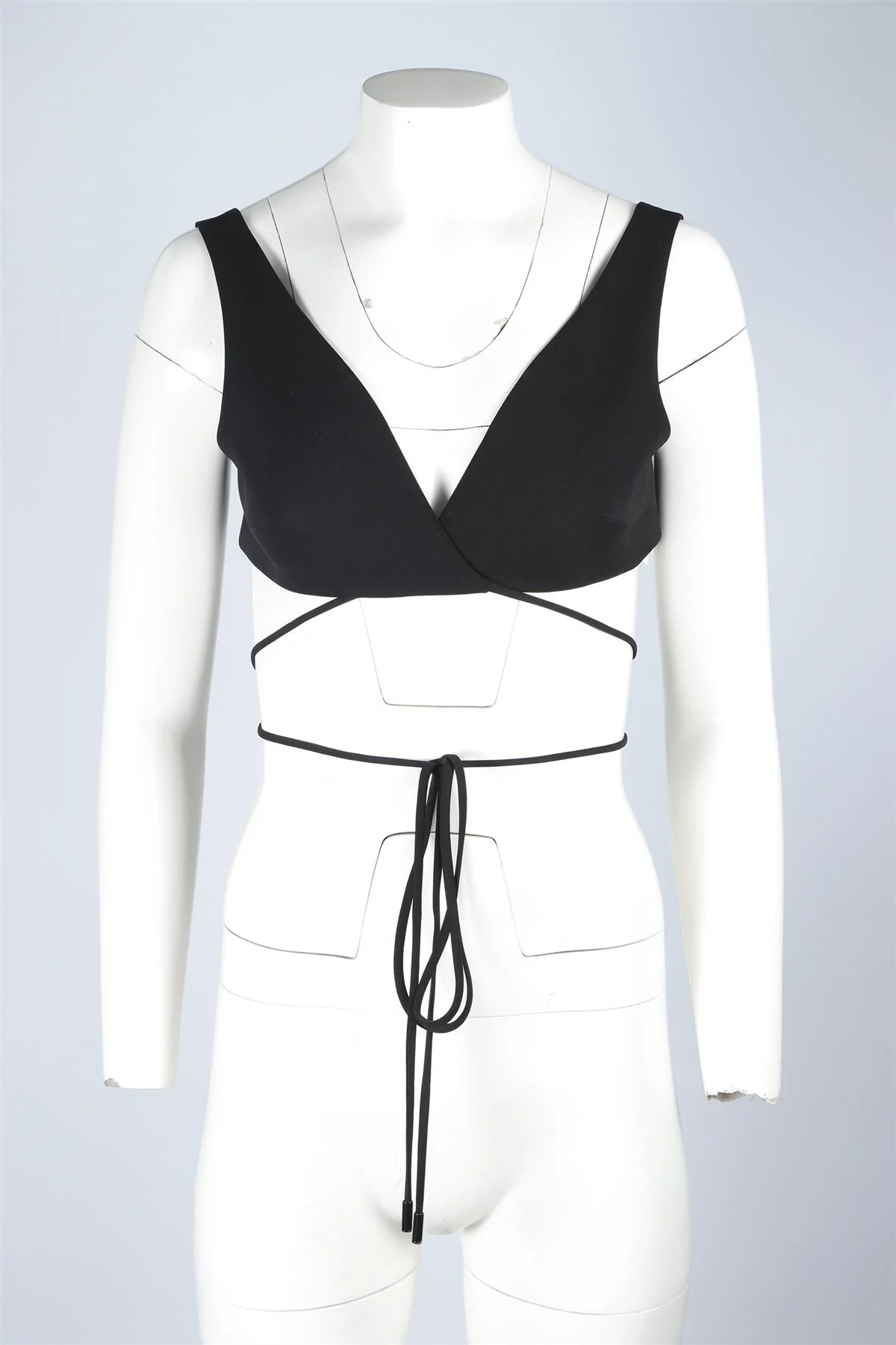 MÔNOT BLACK CROP TOP UK 6 - Image 2