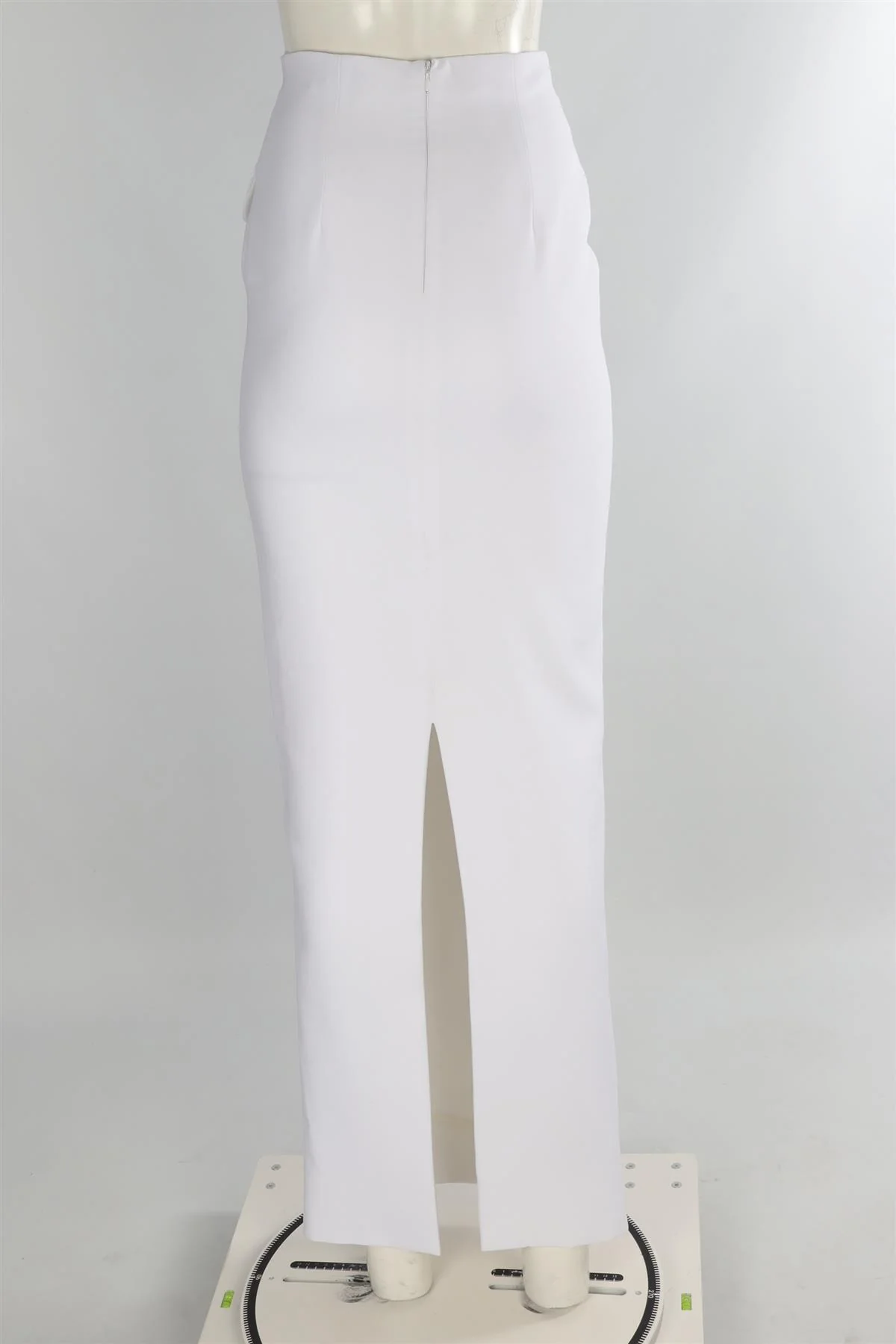 MÔNOT WHITE CREPE MAXI SKIRT IT 36 UK 4 - Image 4