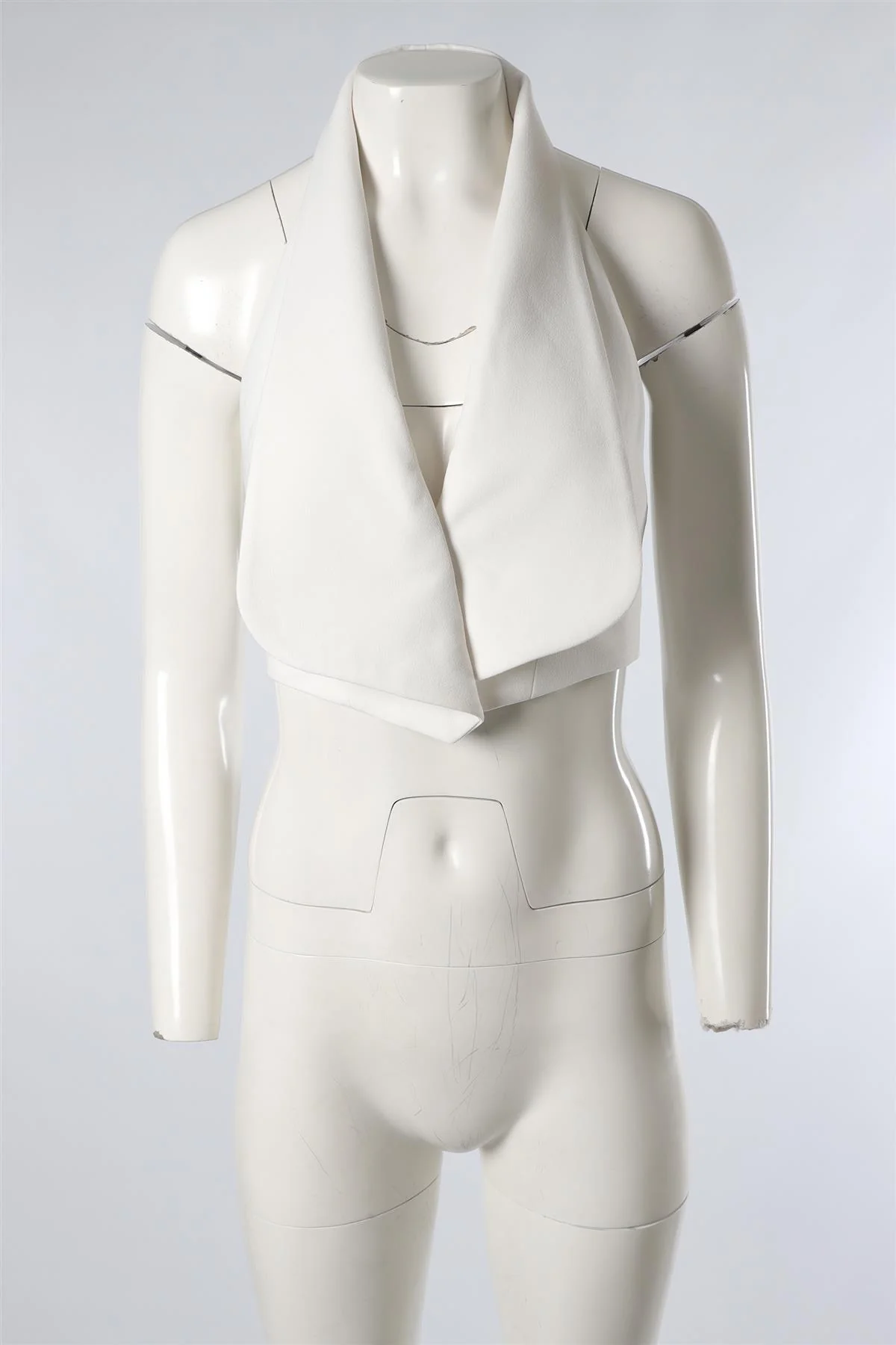 MÔNOT WHITE CREPE TOP IT 40 UK 8 - Image 2