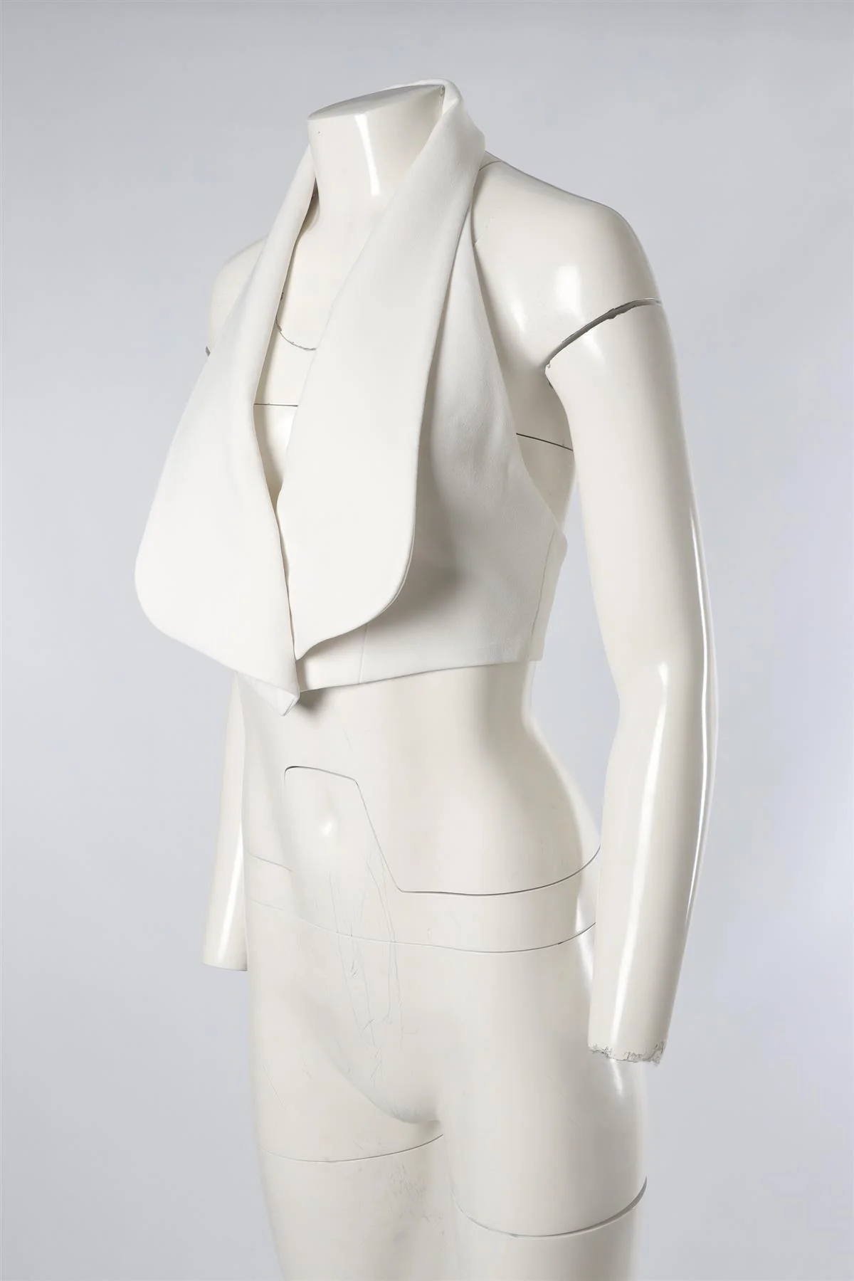 MÔNOT WHITE CREPE TOP IT 40 UK 8 - Image 3