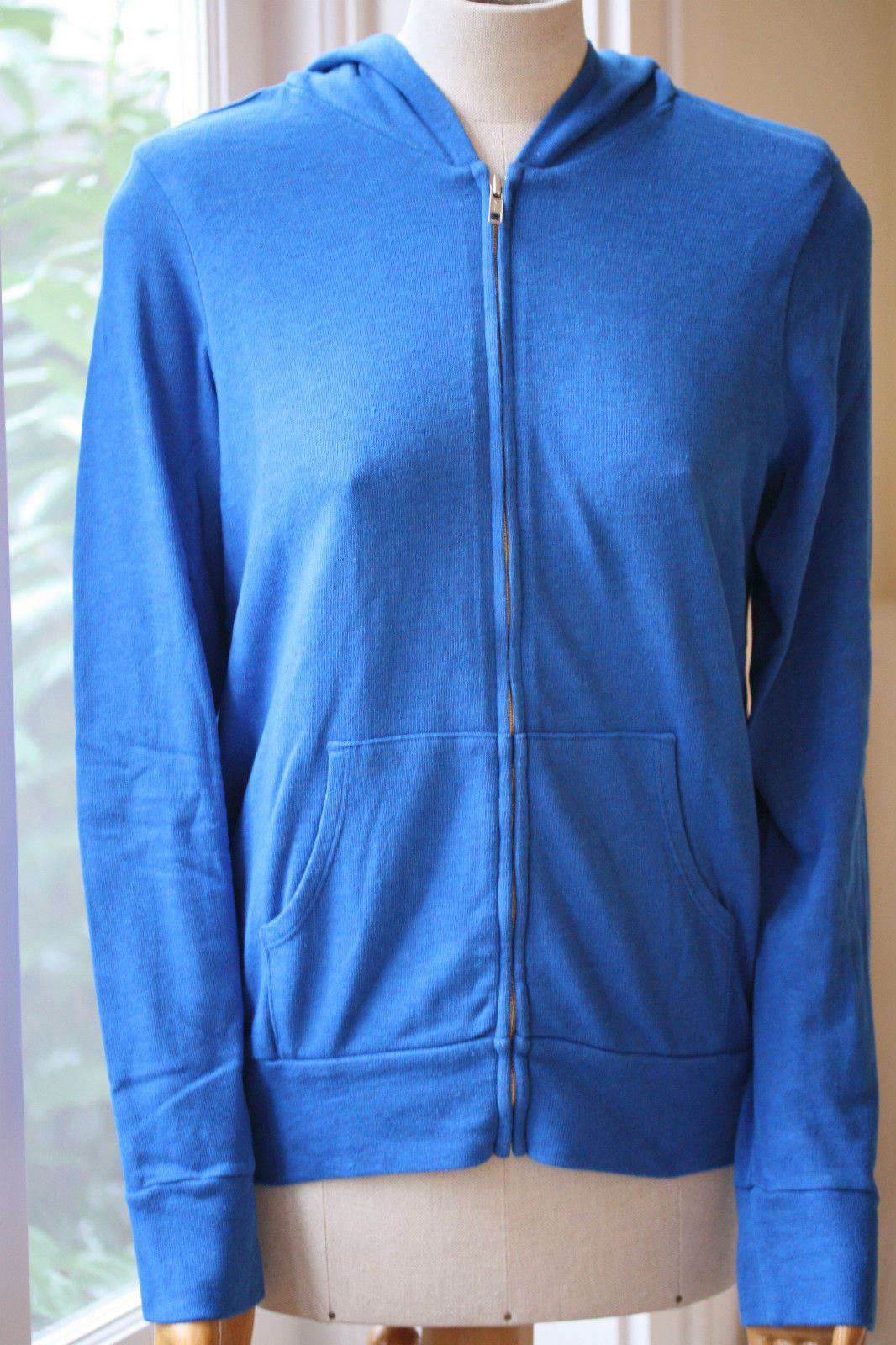 MONROW BLUE VINTAGE JERSEY CLASSIC HOODIE SWEATER MEDIUM - Image 3
