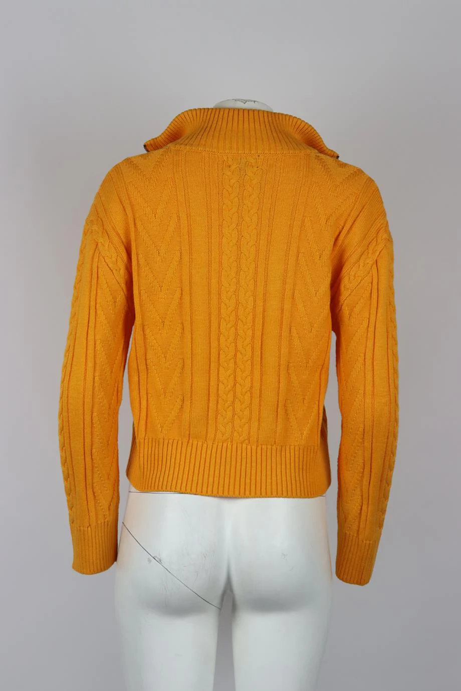 MONROW CABLE KNIT COTTON BLEND TURTLENECK SWEATER SMALL - Image 4