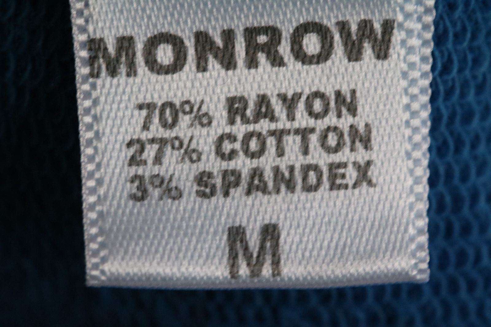 MONROW CLASSIC BLUE COTTON-BLEND SWEATER MEDIUM - Image 5