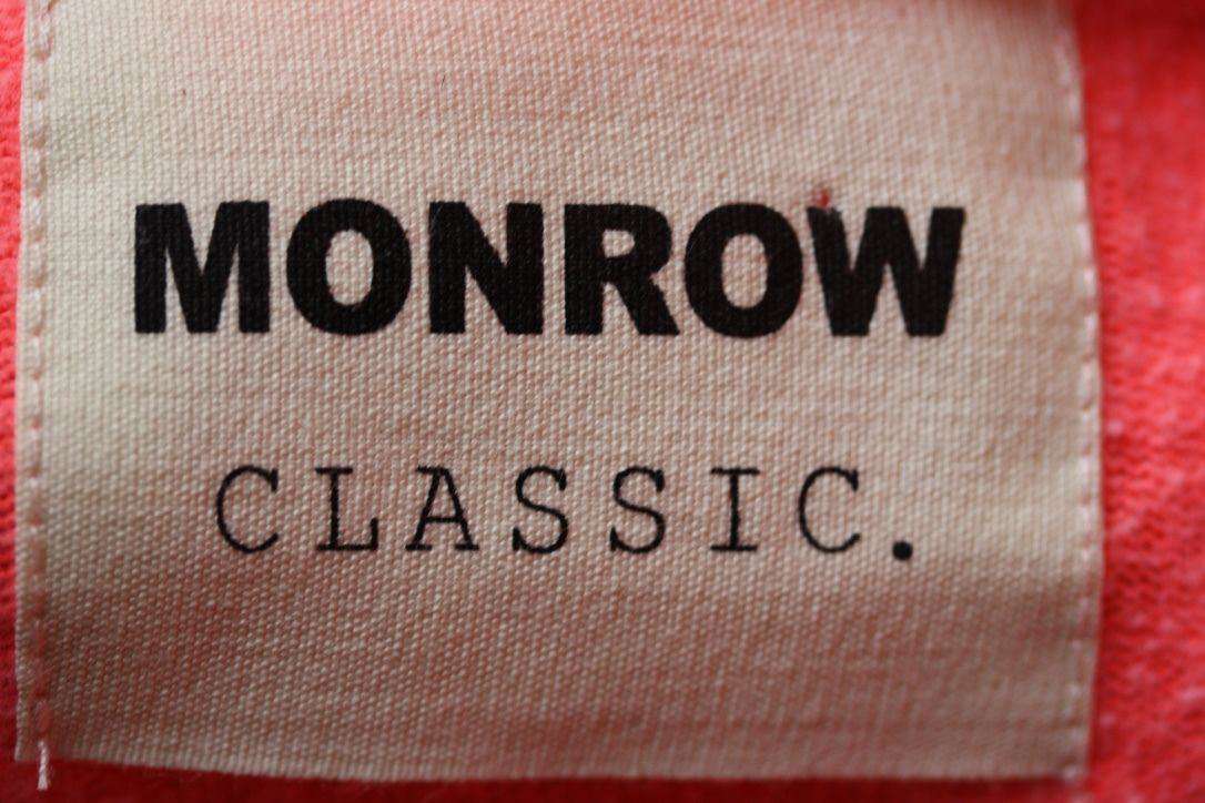 MONROW CLASSIC NEON CORAL JERSEY HOODIE SMALL - Image 7