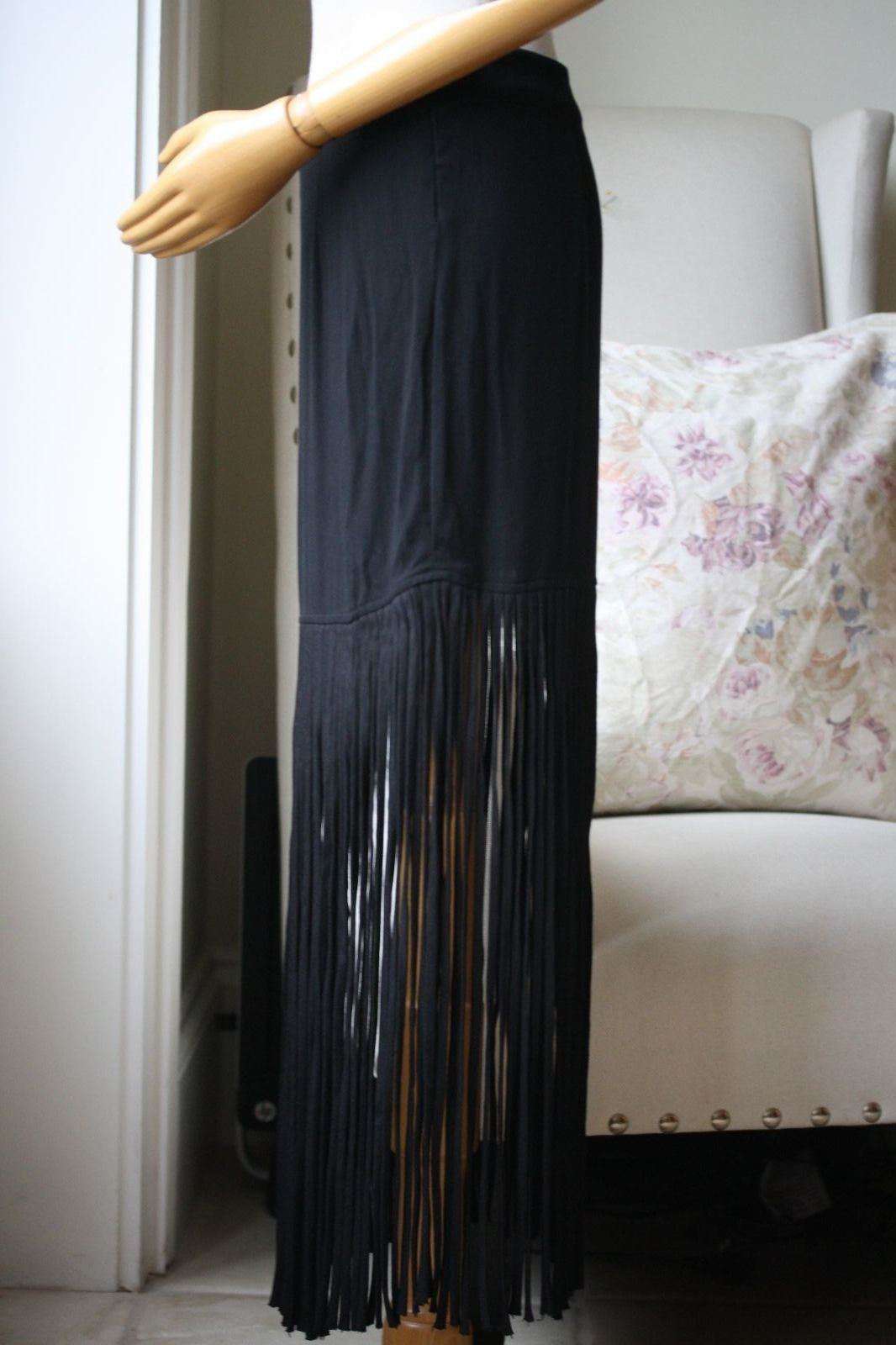 MONROW CREPE FRINGE SKIRT SMALL - Image 9