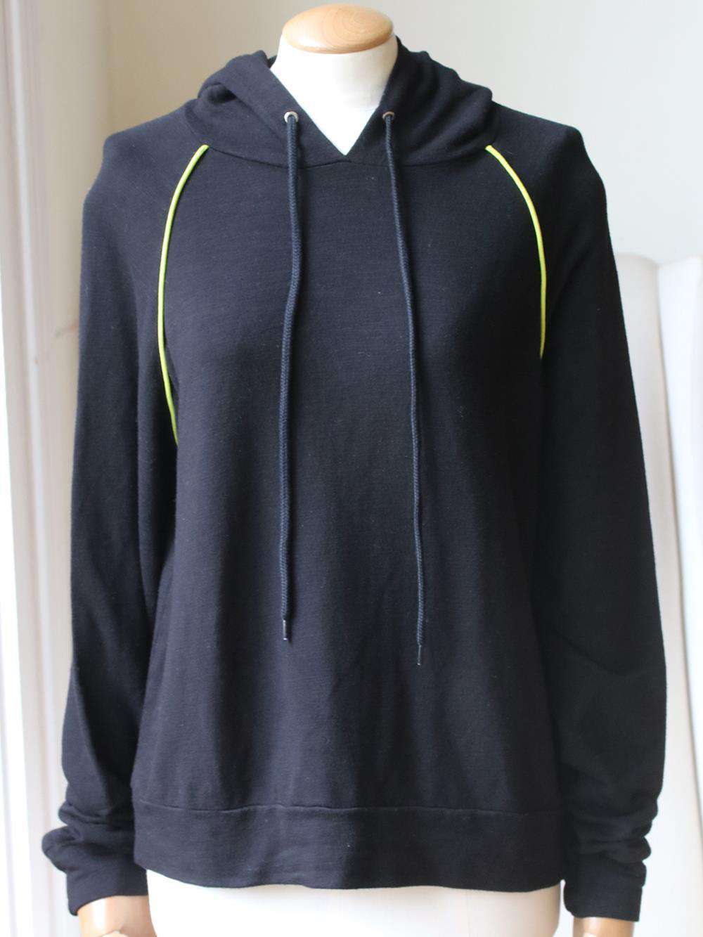 MONROW STRETCH JERSEY HOODED SWEATSHIRT MEDIUM - Image 2