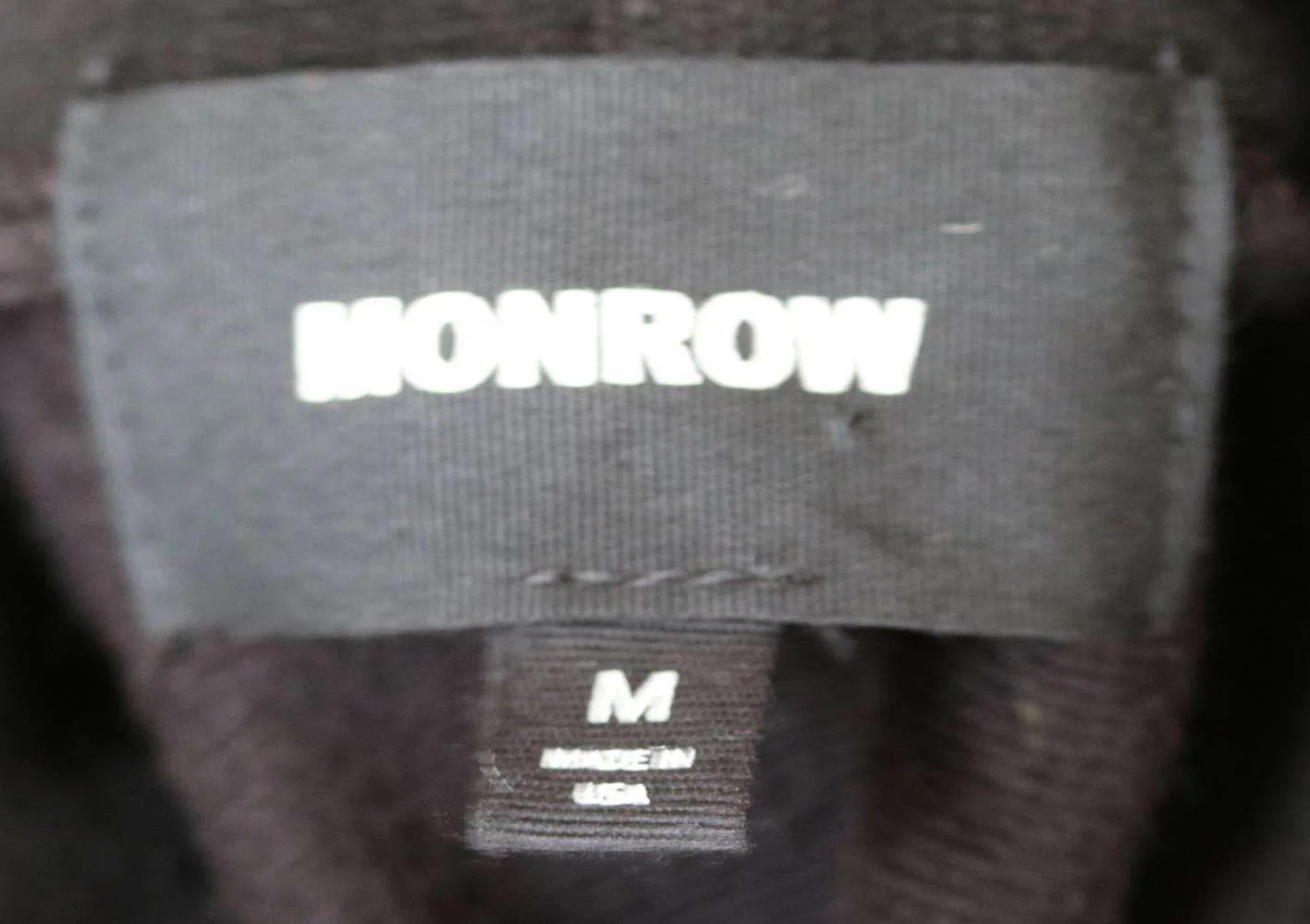 MONROW STRETCH JERSEY HOODED SWEATSHIRT MEDIUM - Image 5
