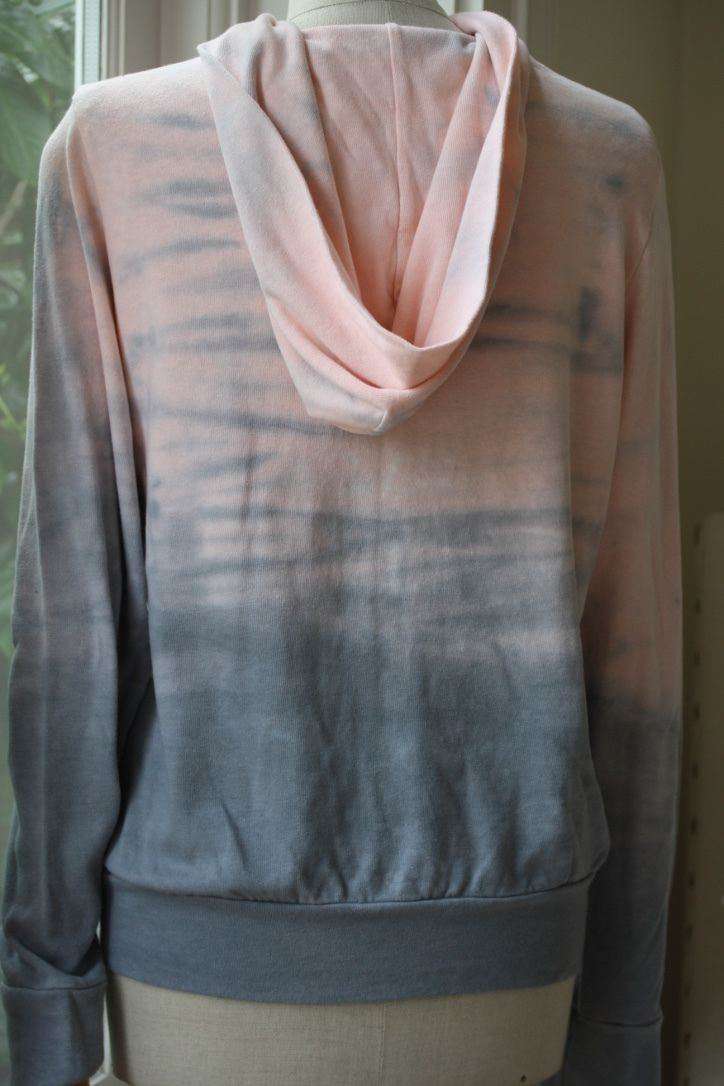 MONROW TIE DYE JERSEY ZIP UP HOODIE SMALL - Image 4