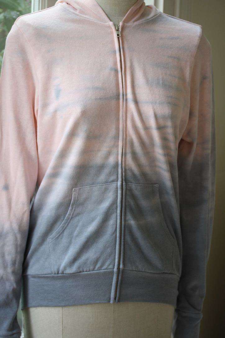 MONROW TIE DYE JERSEY ZIP UP HOODIE SMALL - Image 5