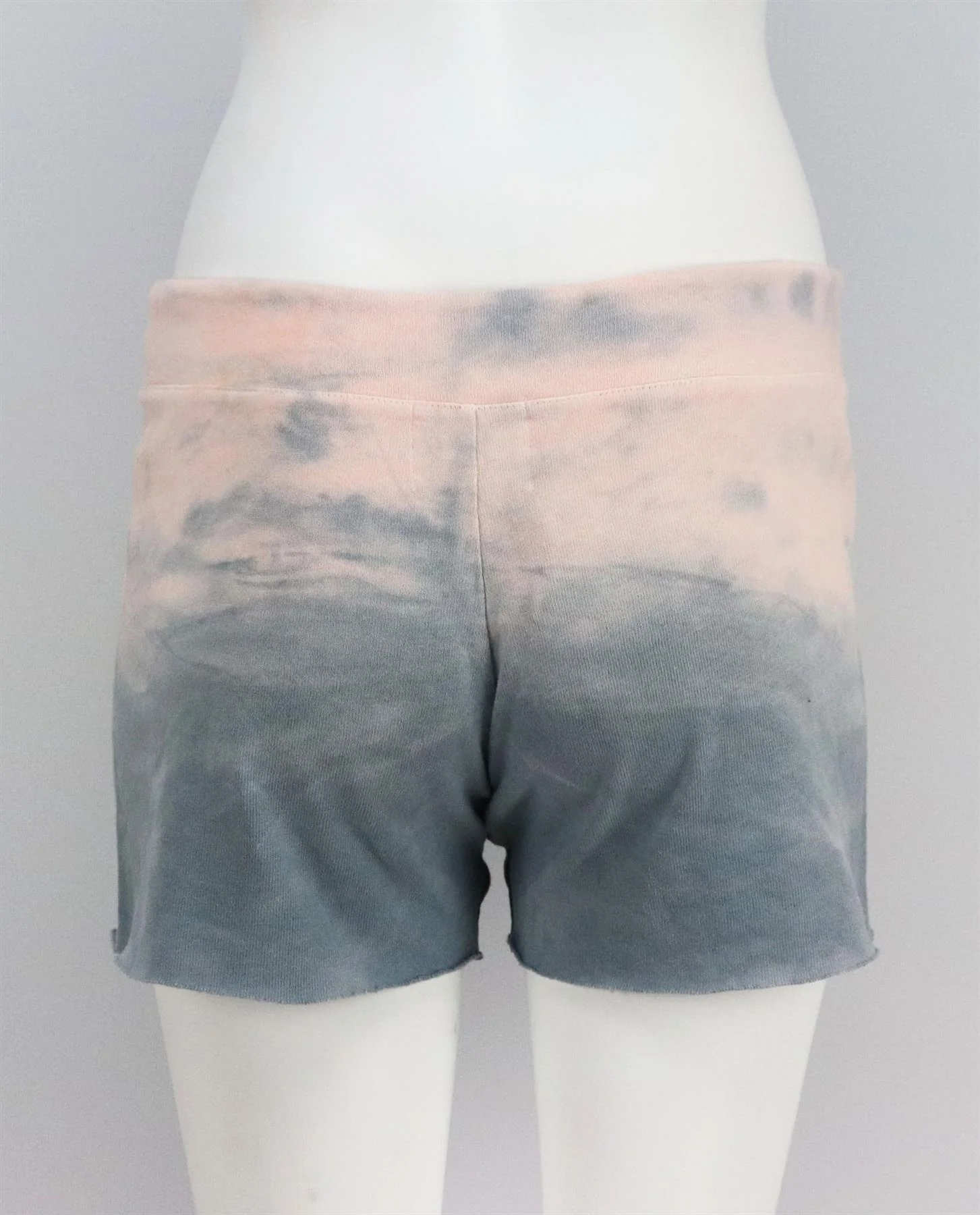 MONROW TIE DYED COTTON BLEND JERSEY SHORTS SMALL - Image 4