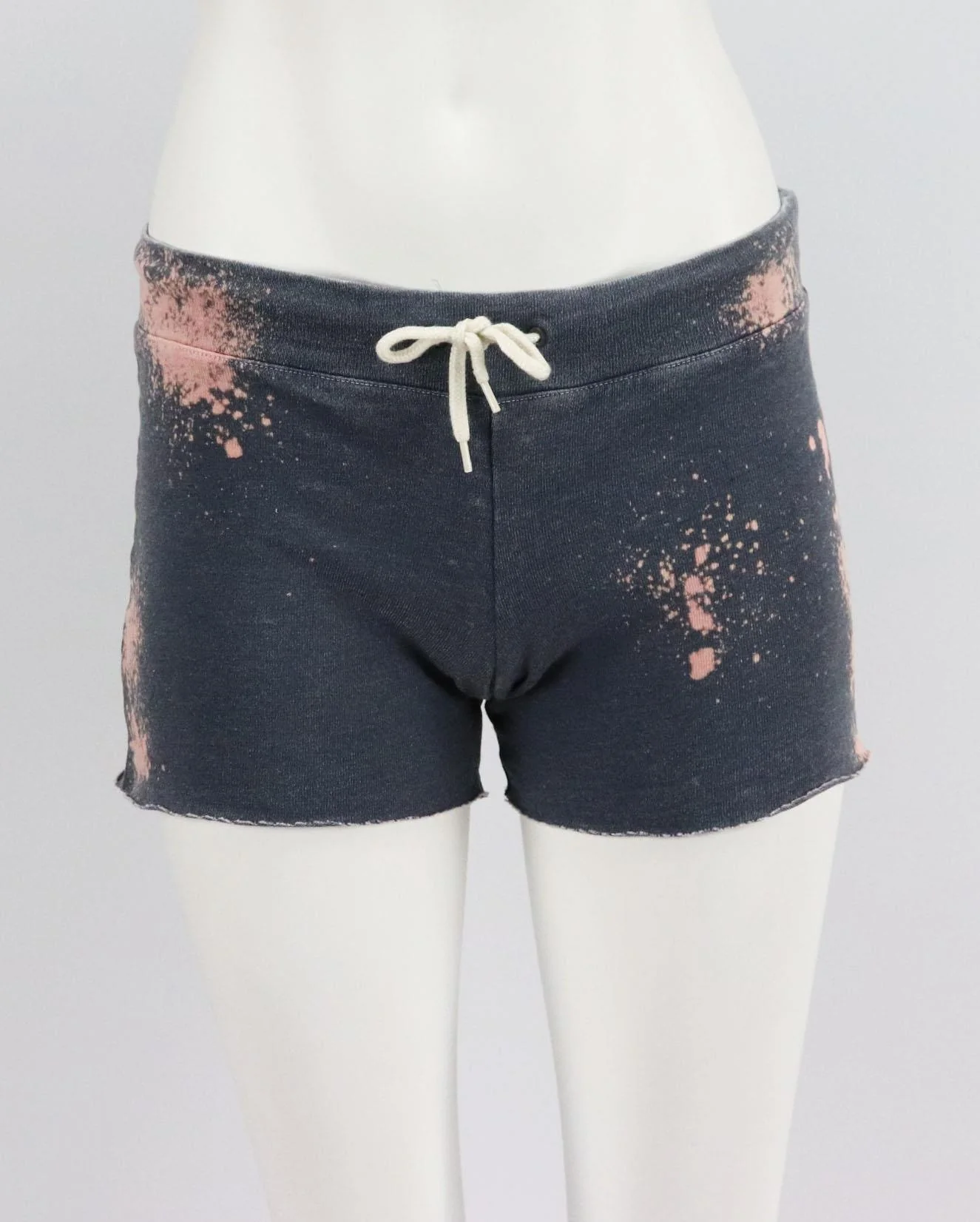 MONROW TIE DYED COTTON BLEND JERSEY SHORTS SMALL - Image 2