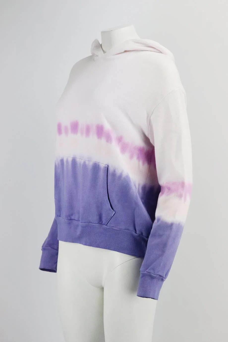 MONROW TIE DYED COTTON JERSEY HOODIE MEDIUM - Image 3