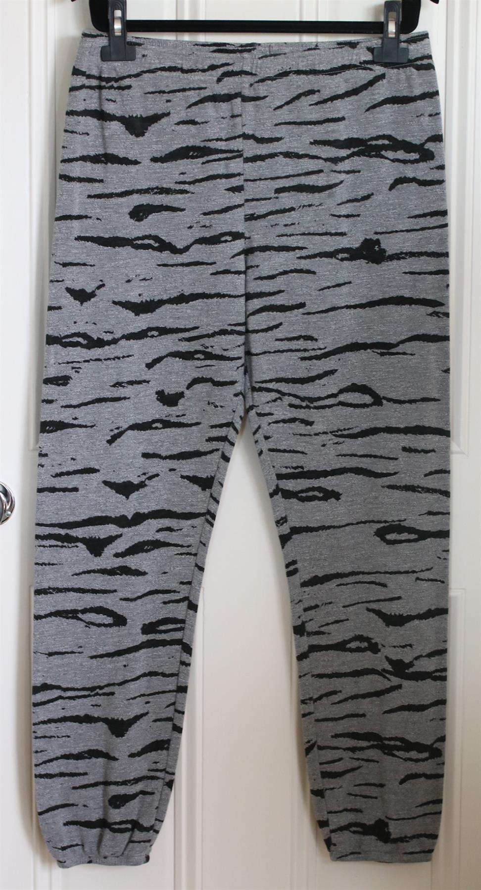 MONROW TIGER PRINT COTTON JERSEY SWEATPANTS MEDIUM - Image 2