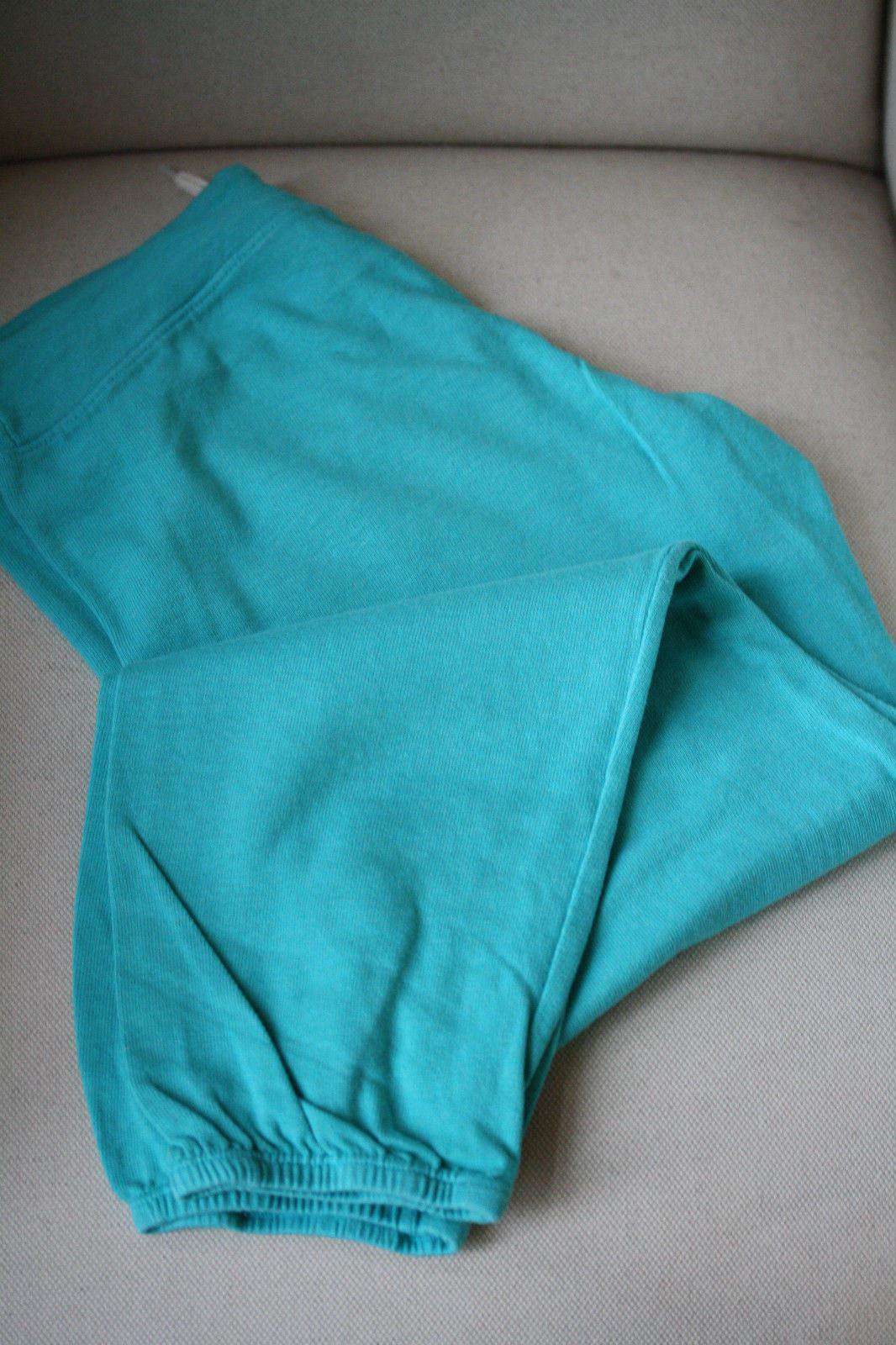 MONROW TURQUOISE VINTAGE JERSEY CLASSIC SWEATPANTS XS - Image 3