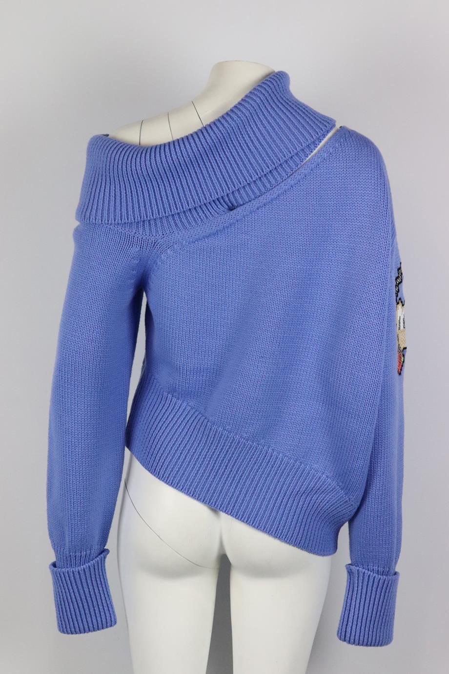 MONSE + DISNEY CUTOUT WOOL TURTLENECK SWEATER LARGE - Image 4
