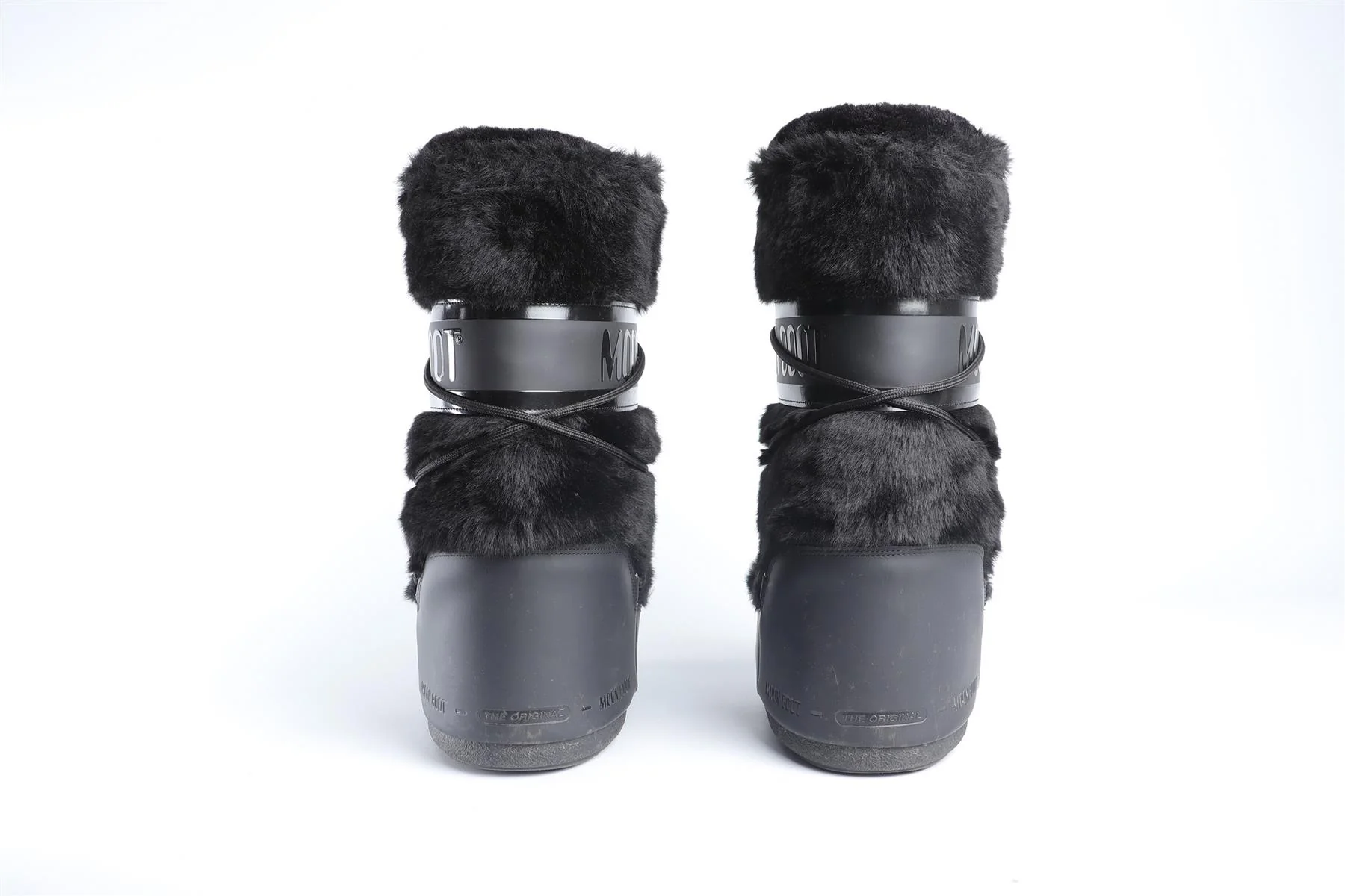 MOON BOOTS BLACK FAUX FUR BOOTS EU 39-41 UK 6-8 US 9-11 - Image 5