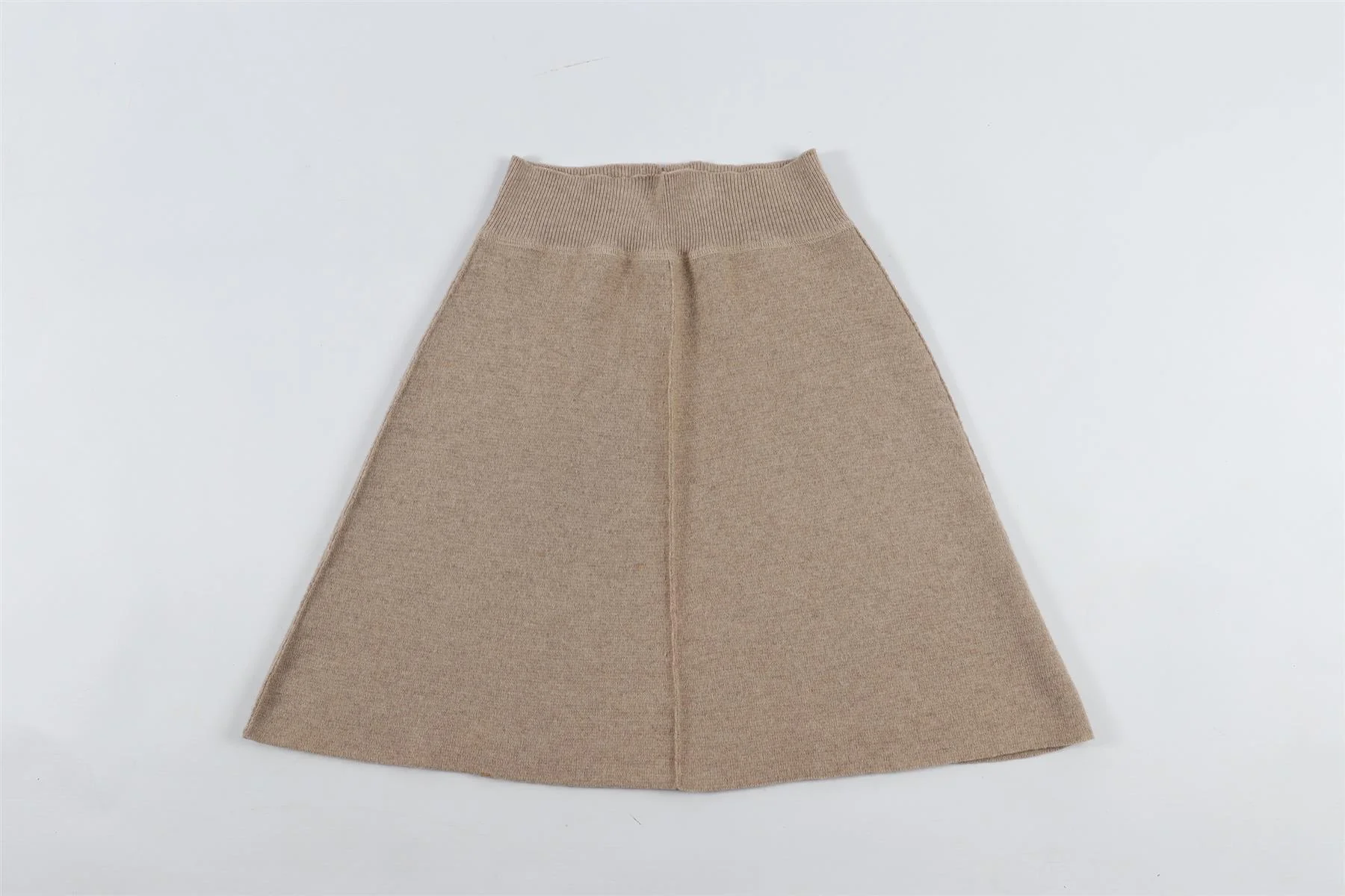 MORESI TAN CASHMERE MINI SKIRT IT 34 UK 2 - Image 2