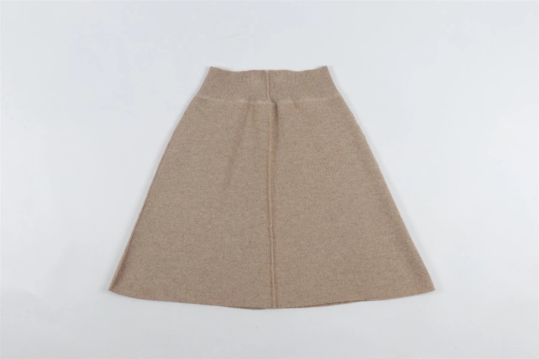 MORESI TAN CASHMERE MINI SKIRT IT 34 UK 2 - Image 4