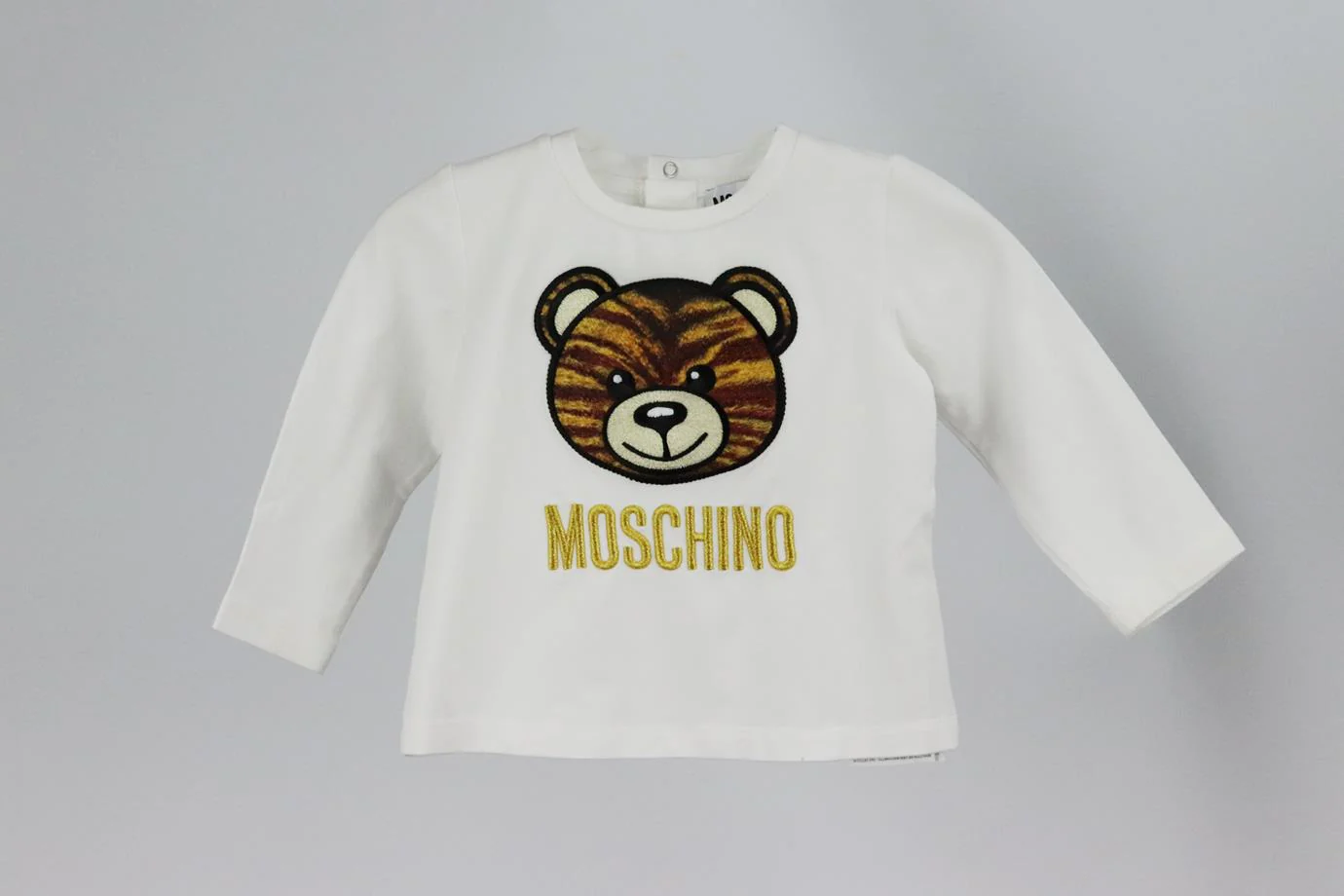 MOSCHINO BABY UNISEX LOGO COTTON TOP 6-9 MONTHS - Image 2