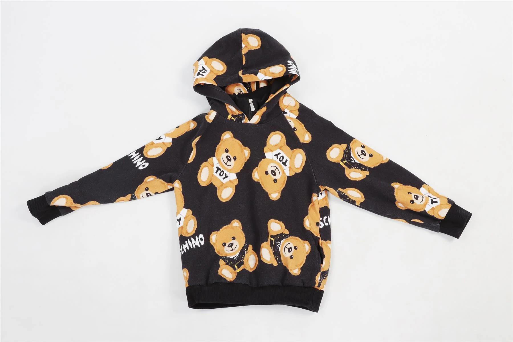 MOSCHINO BLACK KIDS GIRLS HOODIE 6 YEARS - Image 2