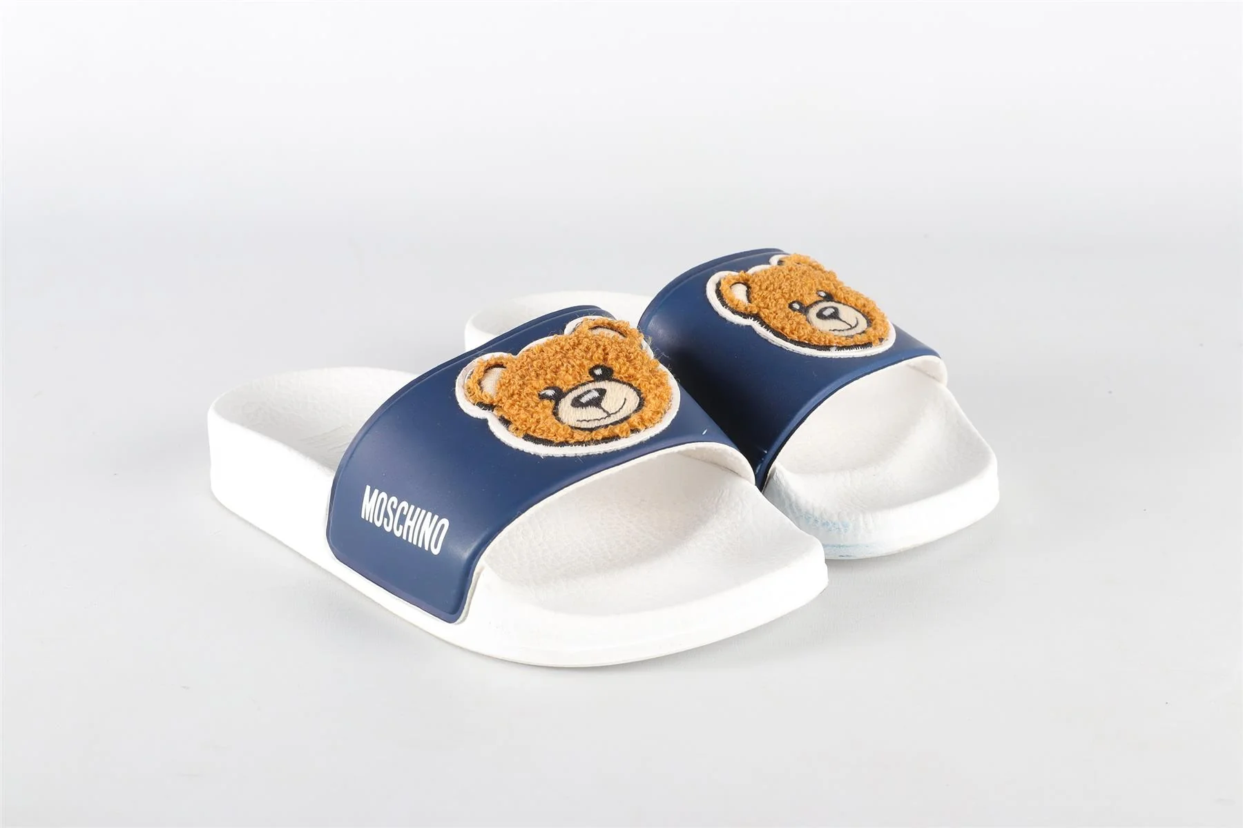 MOSCHINO BLUE KIDS GIRLS SLIDES EU 27-28 UK 9-10 US 10-11 - Image 2