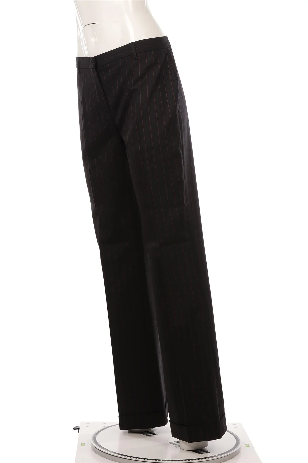 MOSCHINO CHEAP AND CHIC BLACK WOOL STRAIGHT LEG PANTS IT 44 UK 12 - Image 3
