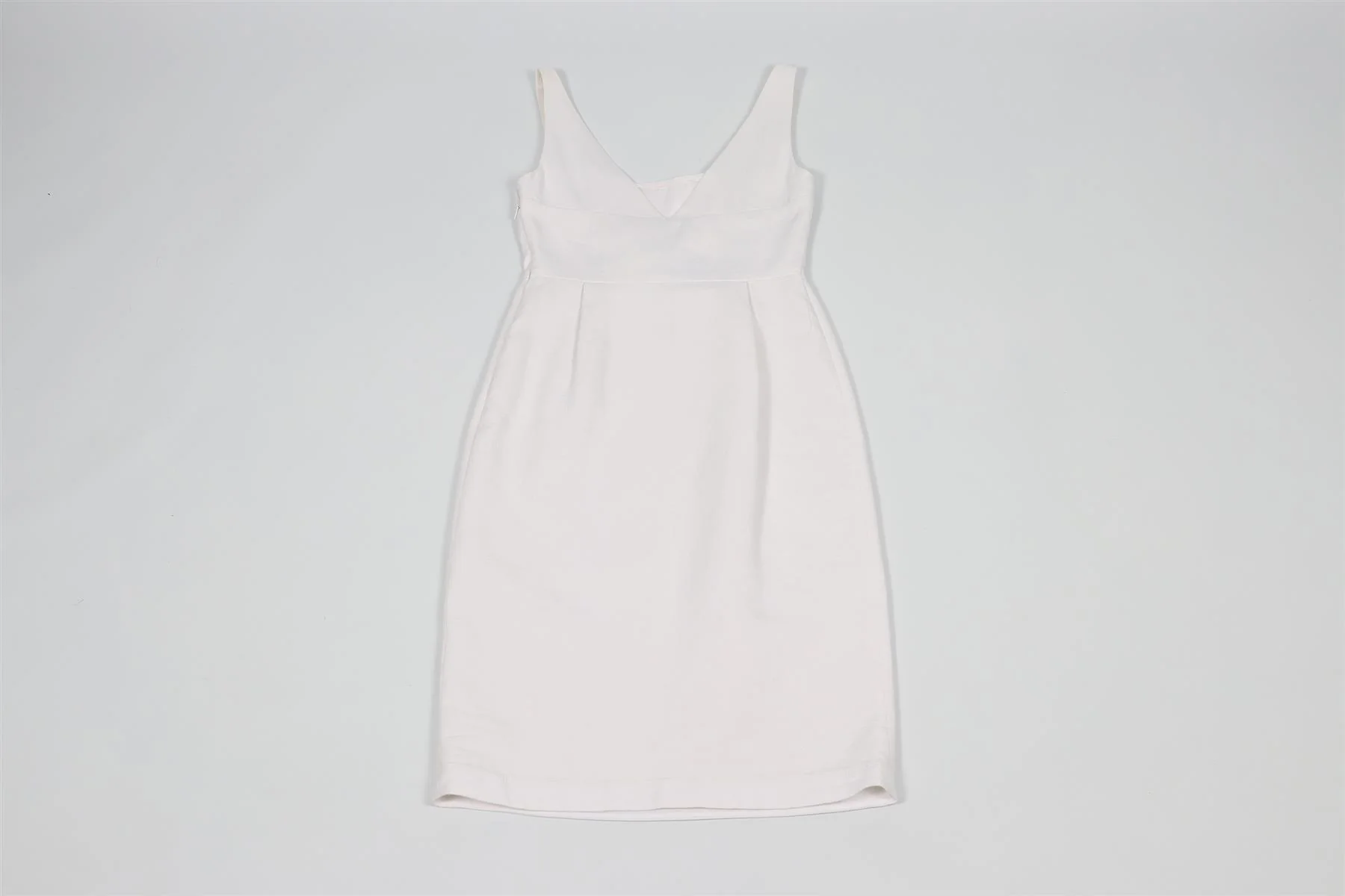 MOSCHINO CHEAP AND CHIC WHITE COTTON MIDI DRESS IT 40 - Image 4