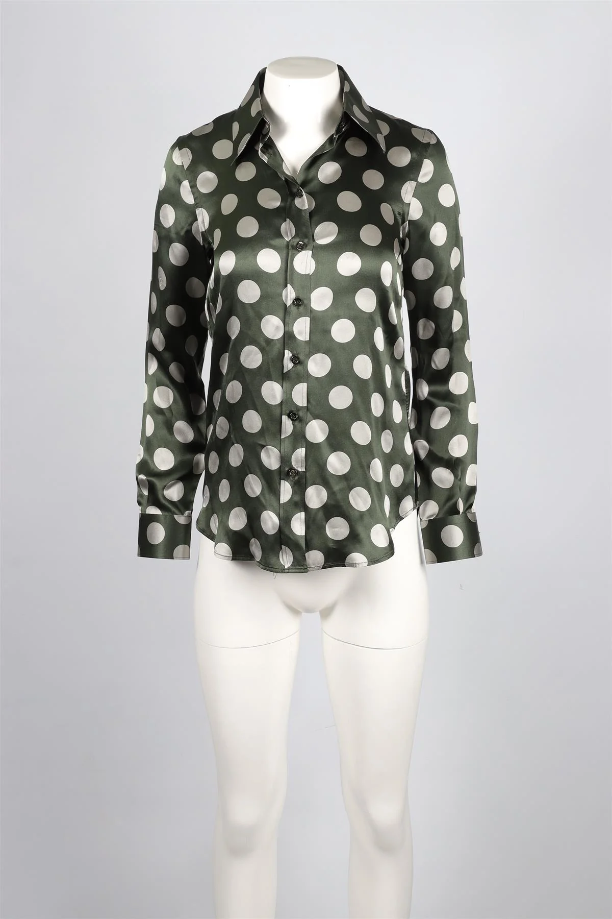 MOSCHINO GREEN SILK SHIRT SMALL - Image 2