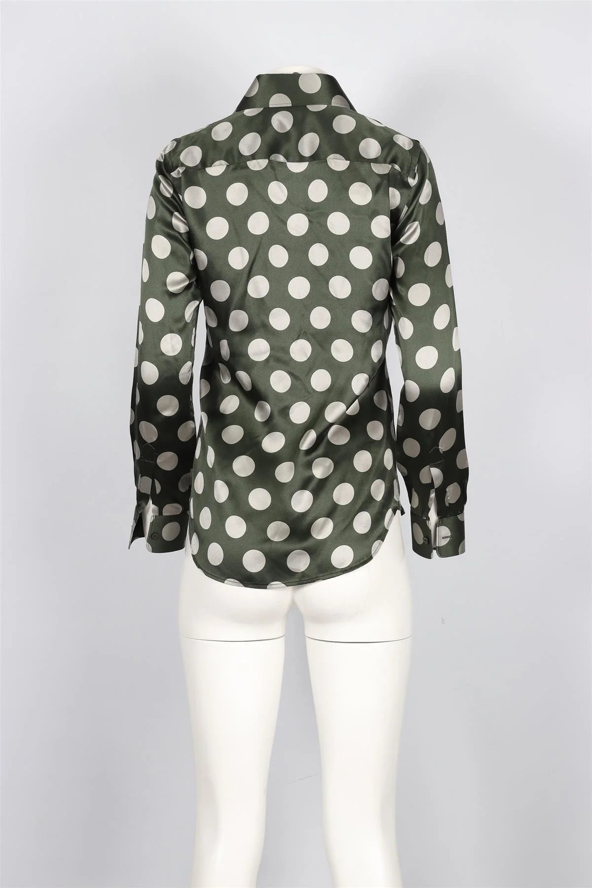 MOSCHINO GREEN SILK SHIRT SMALL - Image 4