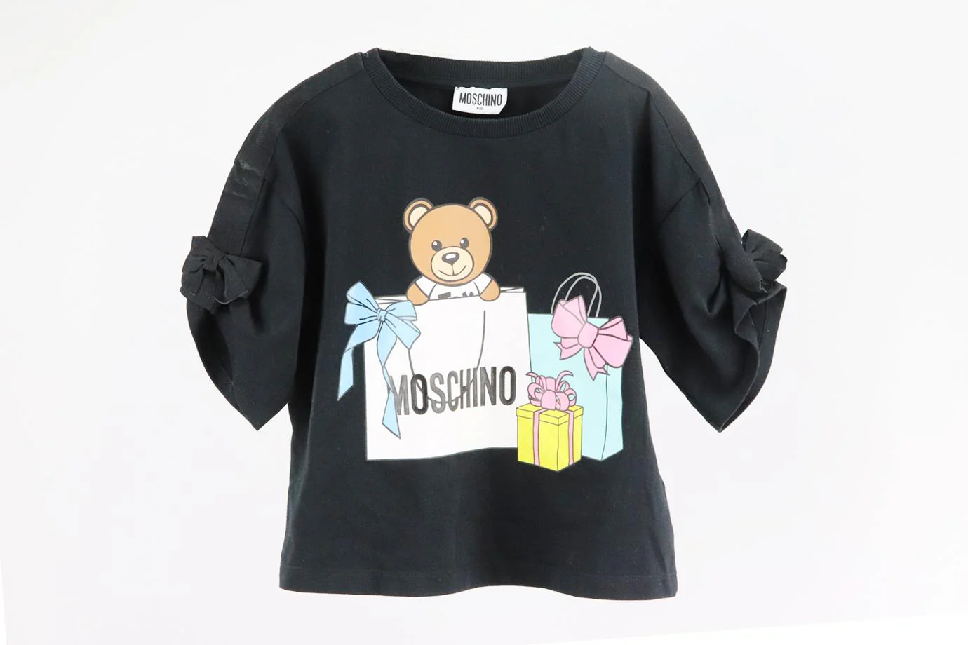 MOSCHINO KIDS GIRLS COTTON T-SHIRT 8 YEARS - Image 2
