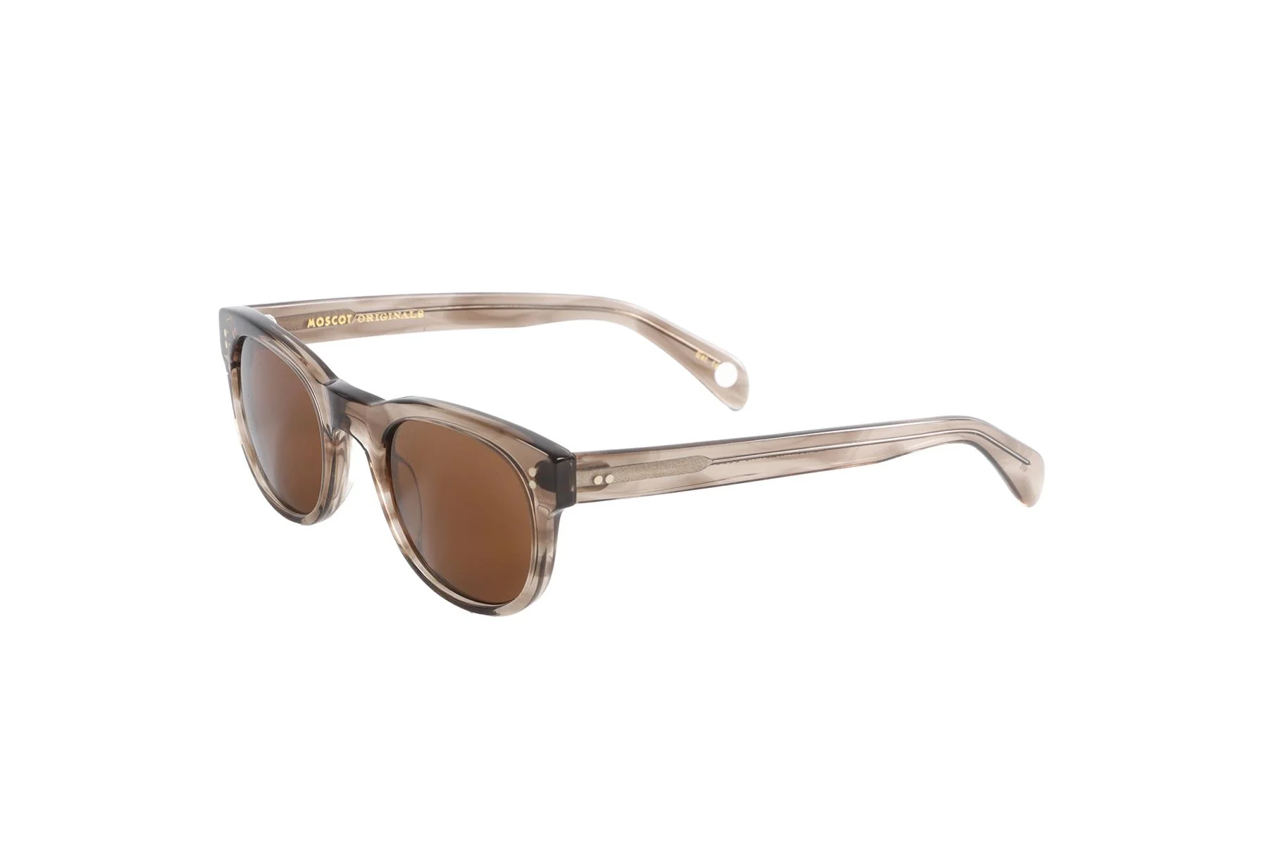 MOSCOT BROWN OVAL FRAME ACETATE SUNGLASSES - Image 4