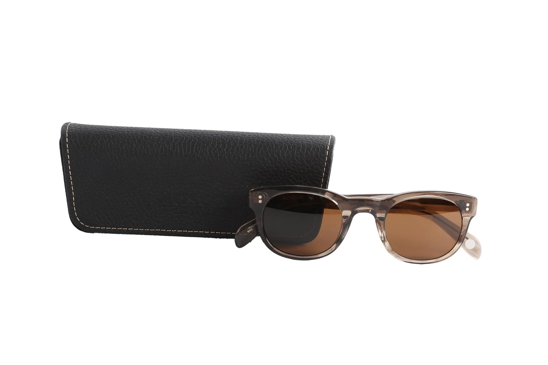 MOSCOT BROWN OVAL FRAME ACETATE SUNGLASSES - Image 8