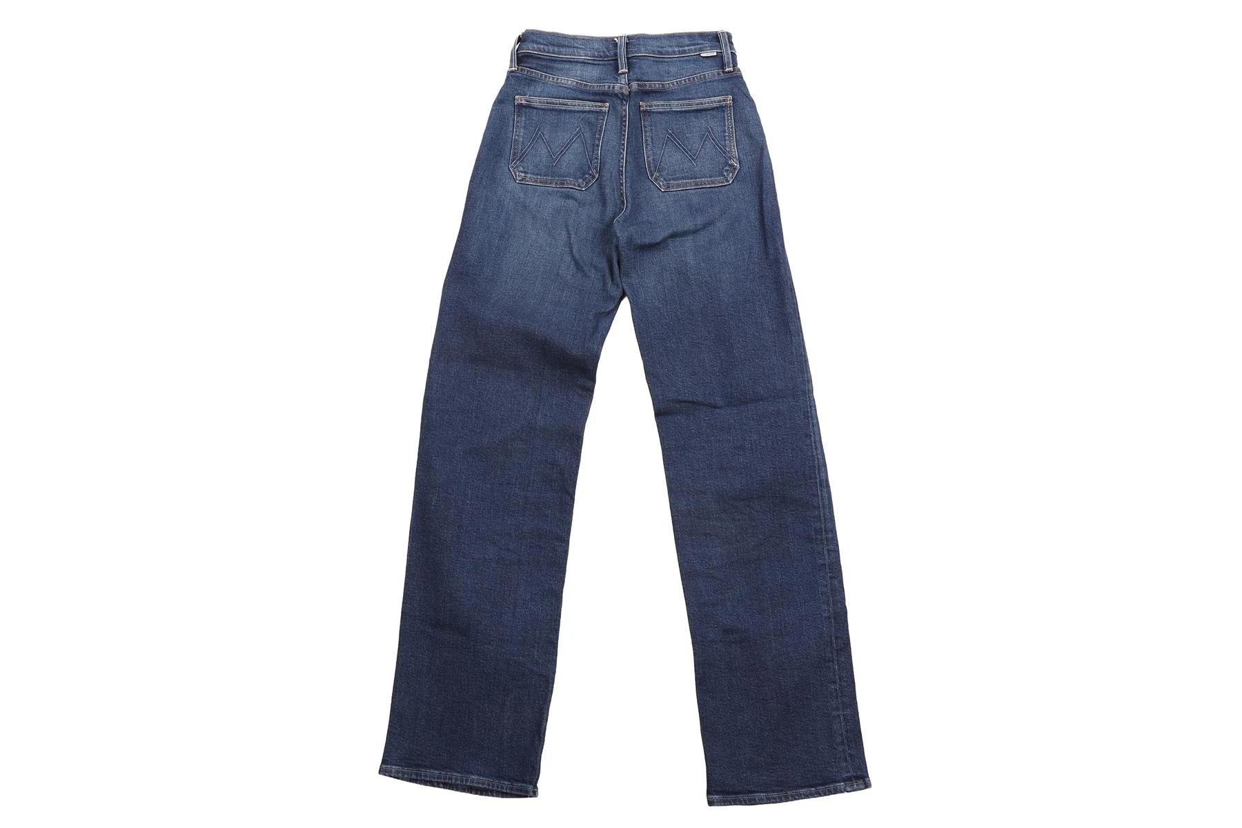 MOTHER BLUE HIGH RISE STRAIGHT LEG JEANS UK 6 W24 - Image 5