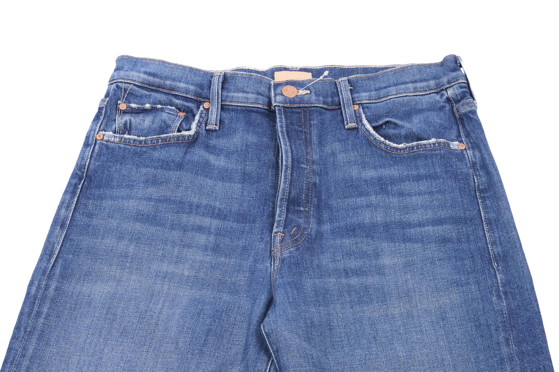 MOTHER BLUE HIGH RISE WIDE LEG JEANS W29 - Image 3