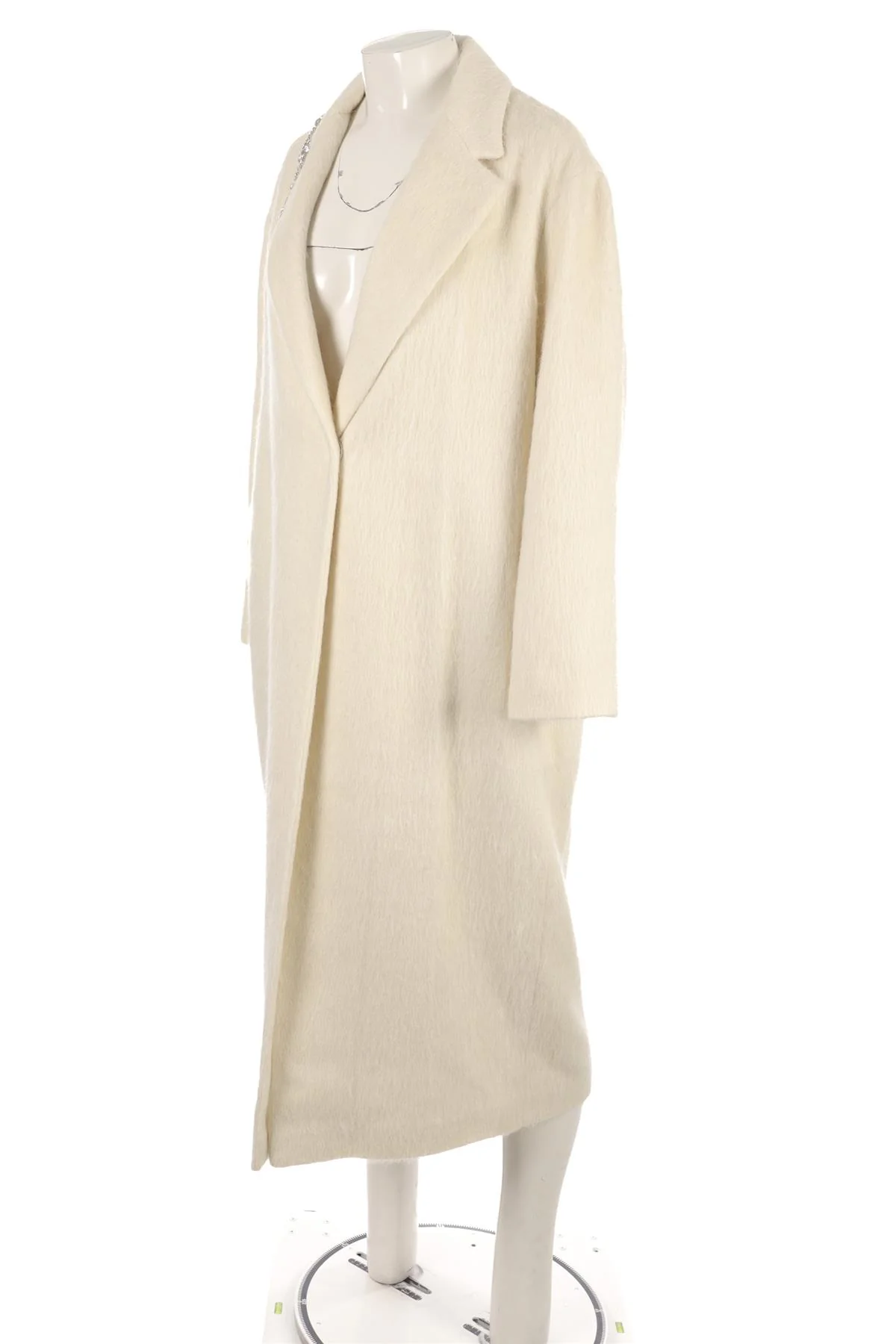 MOUCHE IVORY WOOL COAT IT 42 UK 10 - Image 3