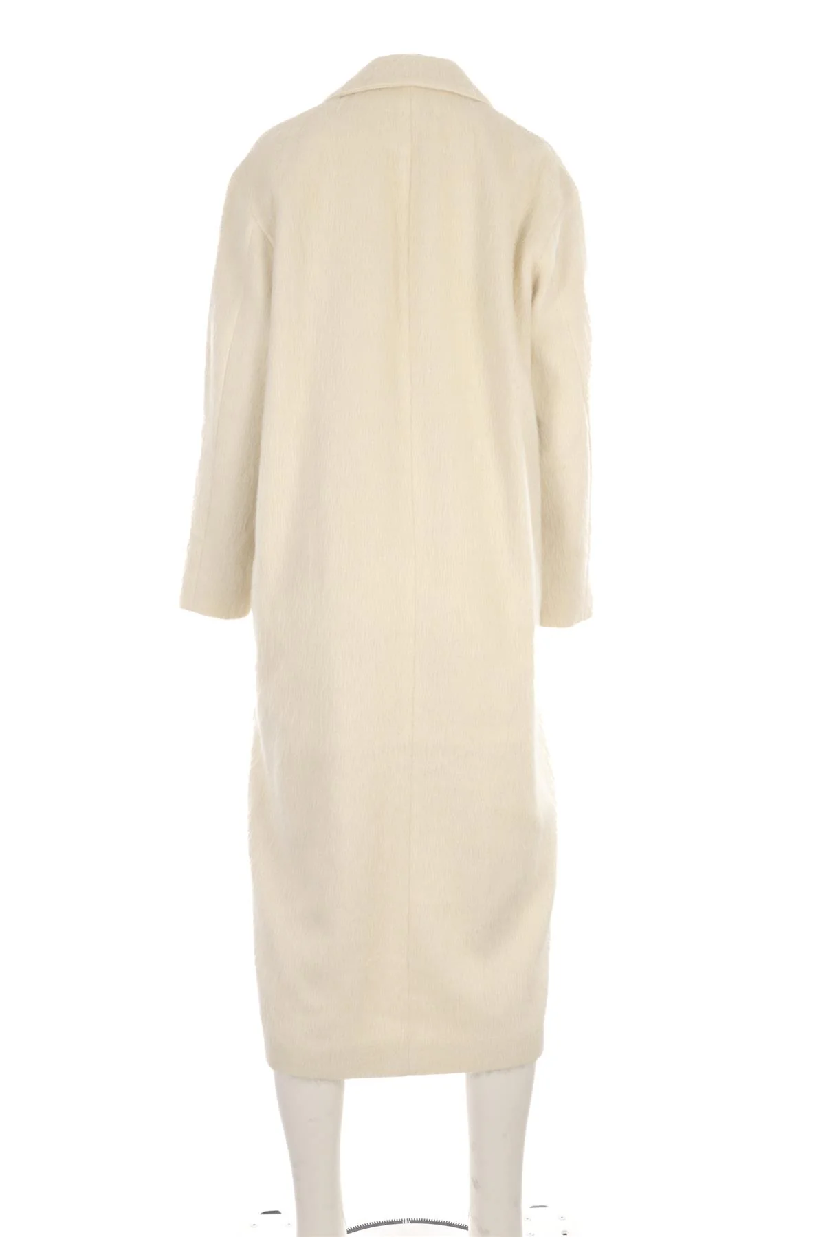 MOUCHE IVORY WOOL COAT IT 42 UK 10 - Image 4
