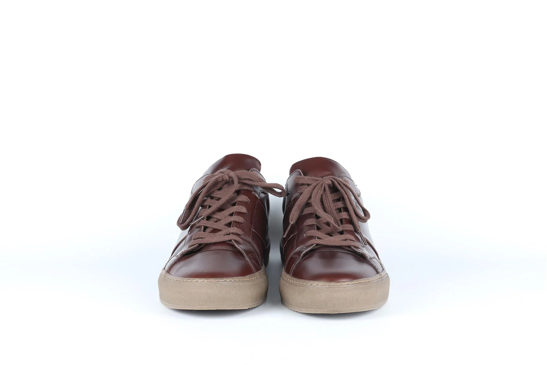 MR P BROWN MEN'S LEATHER SNEAKERS EU 45 UK 11 US 12 - Image 3