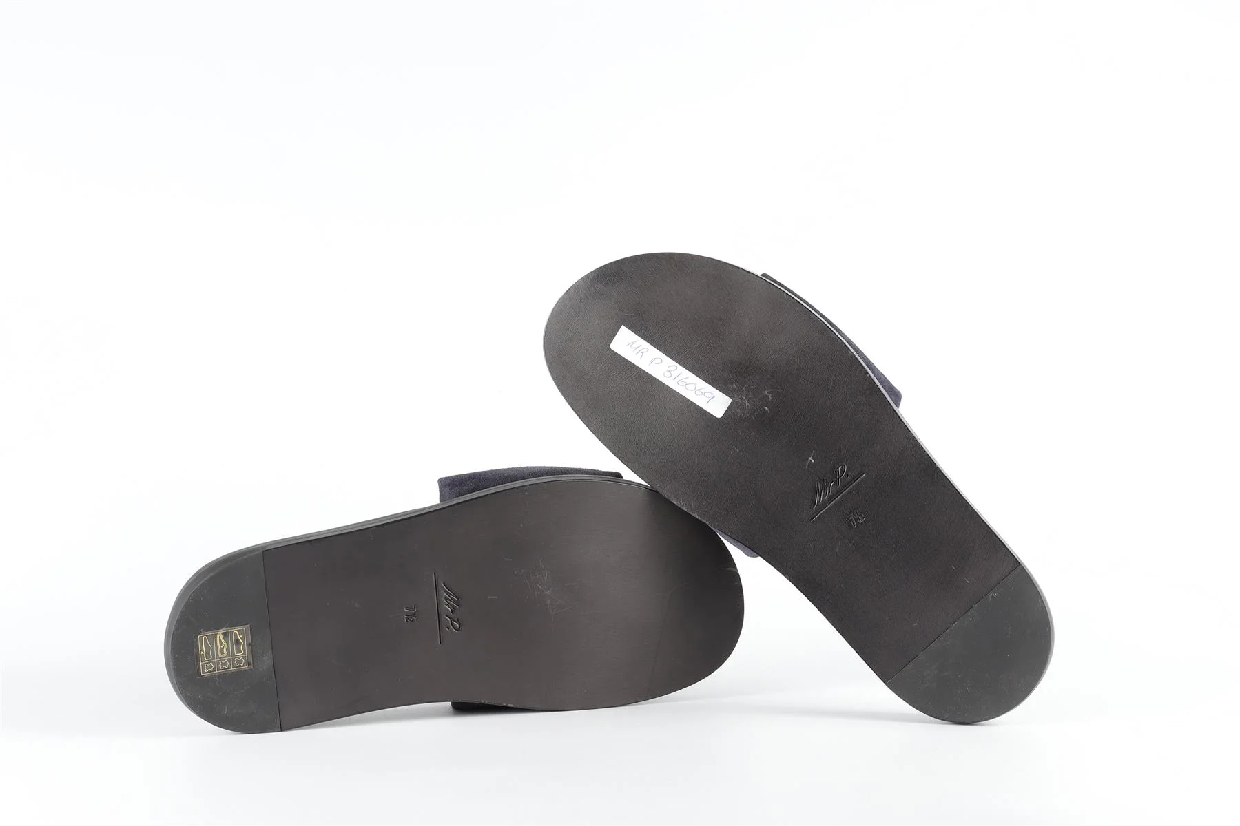 MR P. NAVY MEN'S SUEDE SLIDES EU 41.5 UK 7.5 US 8.5 - Image 6