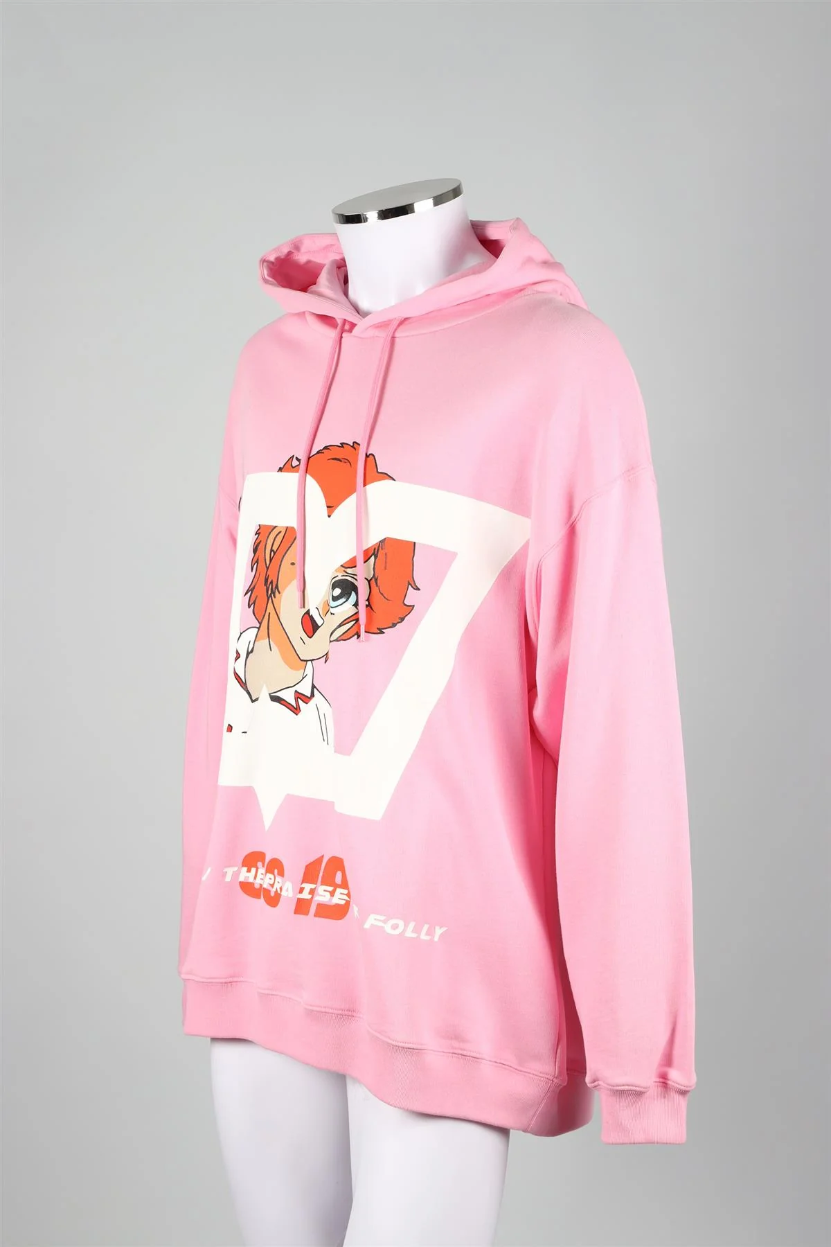 MSGM PINK MEN'S COTTON HOODIE LARGE - Image 3