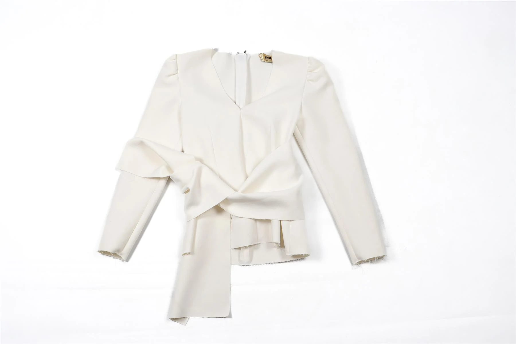 MSGM WHITE CADY TOP IT 38 UK 6 - Image 2