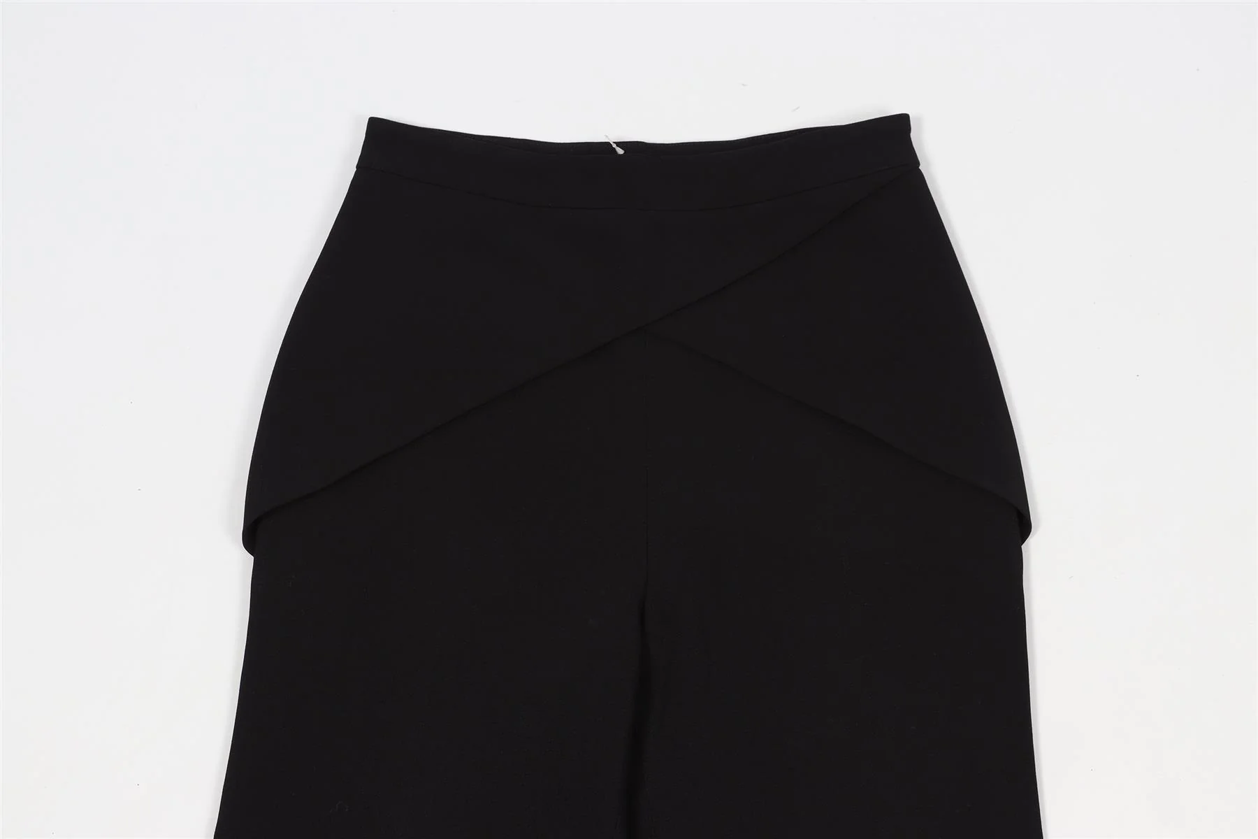 MUGLER BLACK CREPE STRAIGHT LEG PANTS FR 36 UK 8 - Image 3