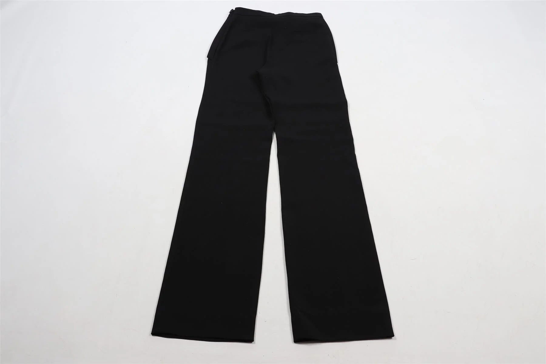 MUGLER BLACK CREPE STRAIGHT LEG PANTS FR 36 UK 8 - Image 4